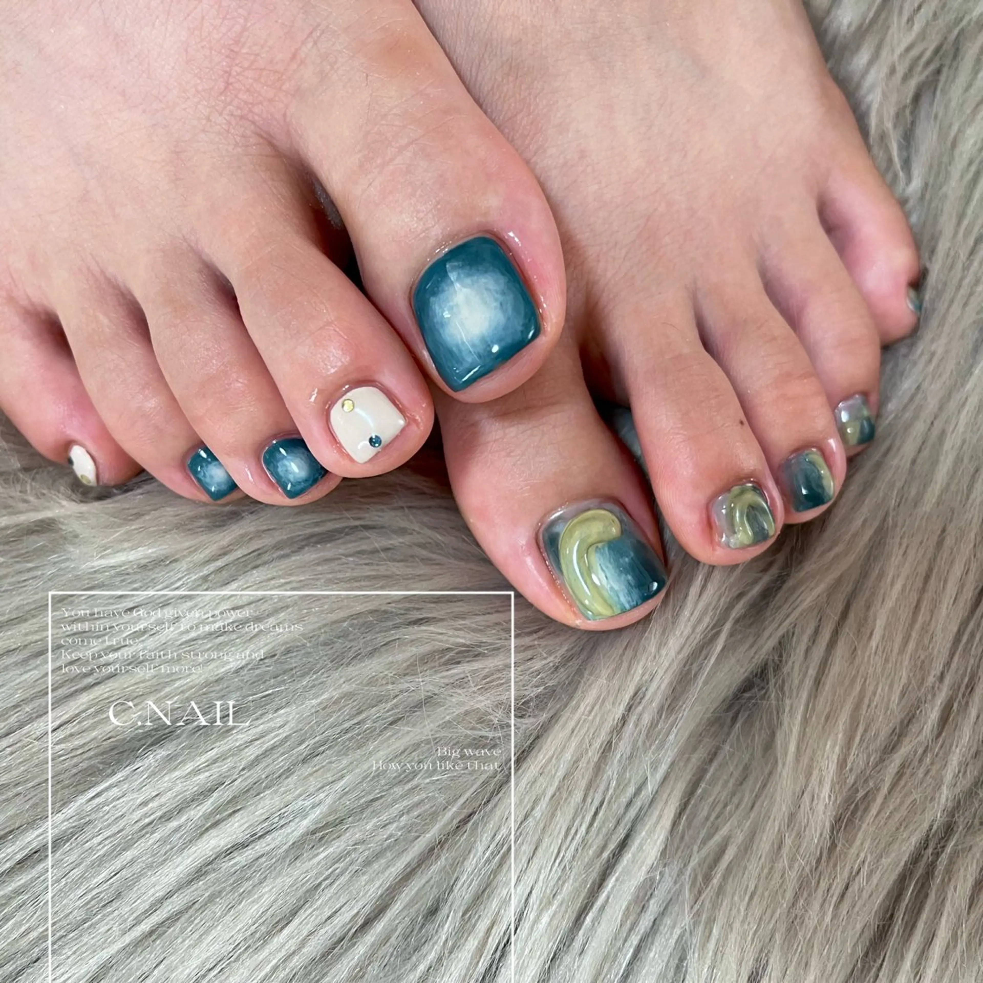 ネイル フットネイル ニュアンスネイル C.Nail &Eye筑紫駅のネイルデザイン