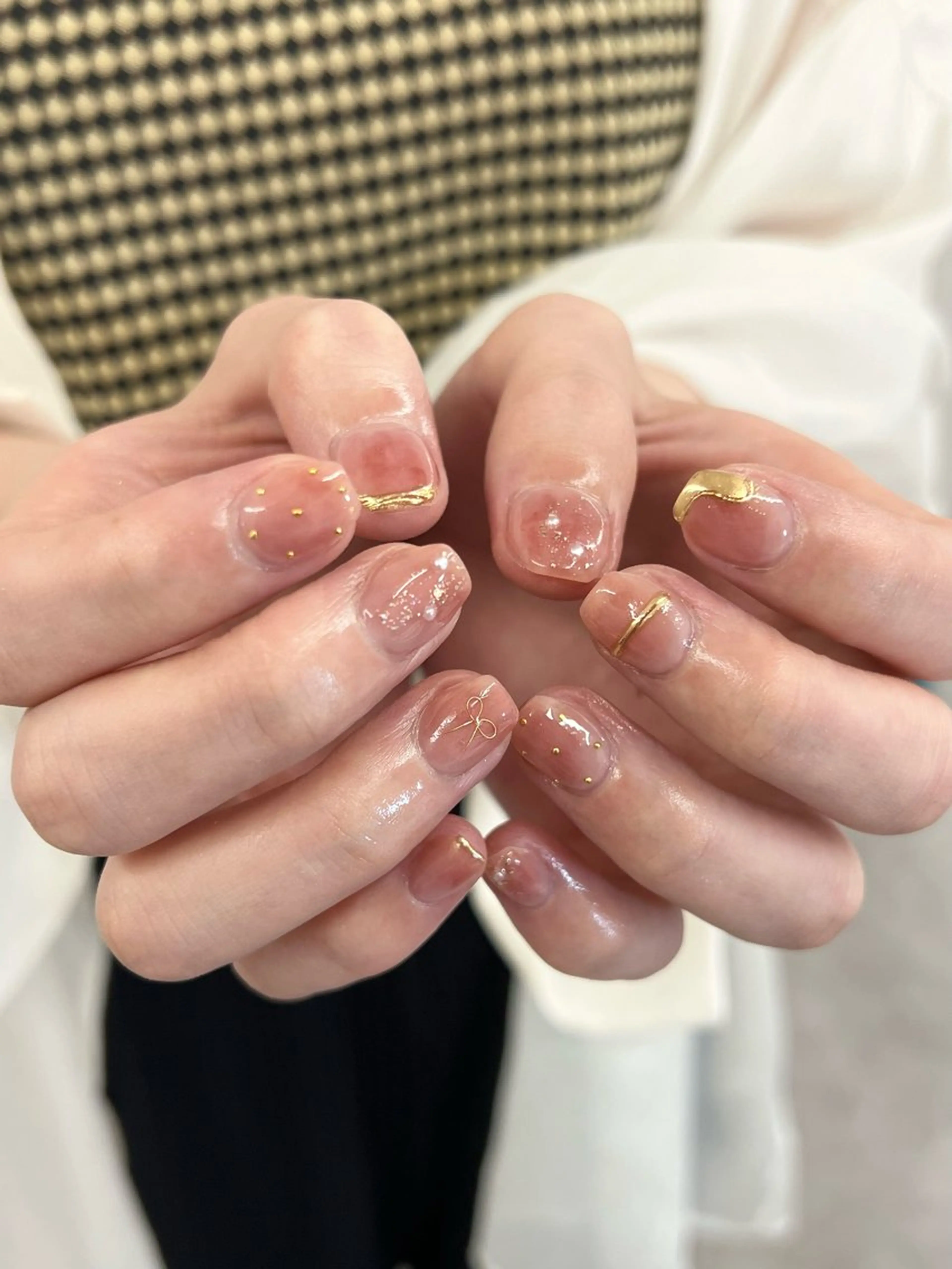 ネイル ジェルネイル マグネットネイル ニュアンスネイル パラジェル ピンク ハンドネイル ハンドケア Bana_ Nailのネイルデザイン