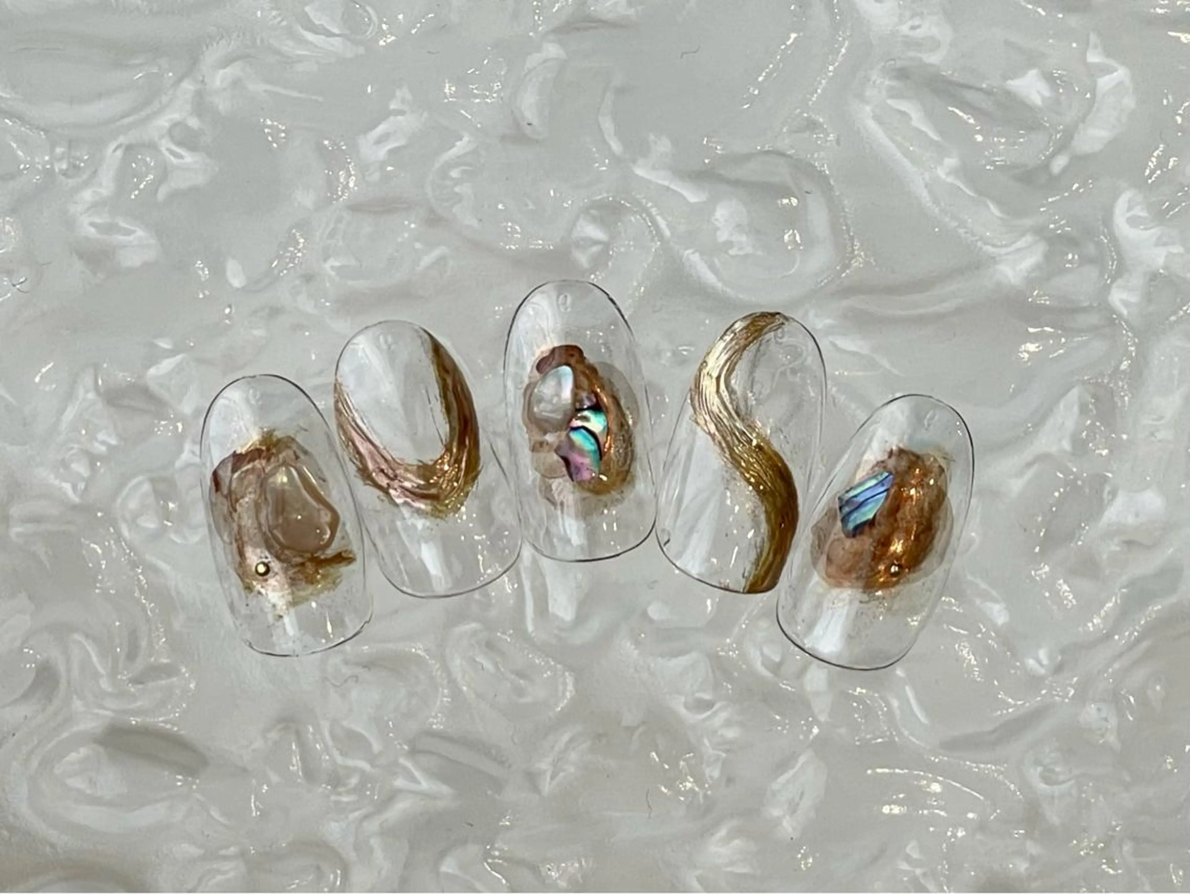 ネイル アートネイル クリアネイル ジェルネイル ニュアンスネイル オフィスネイル ハンドネイル kinjo yuaのネイルデザイン