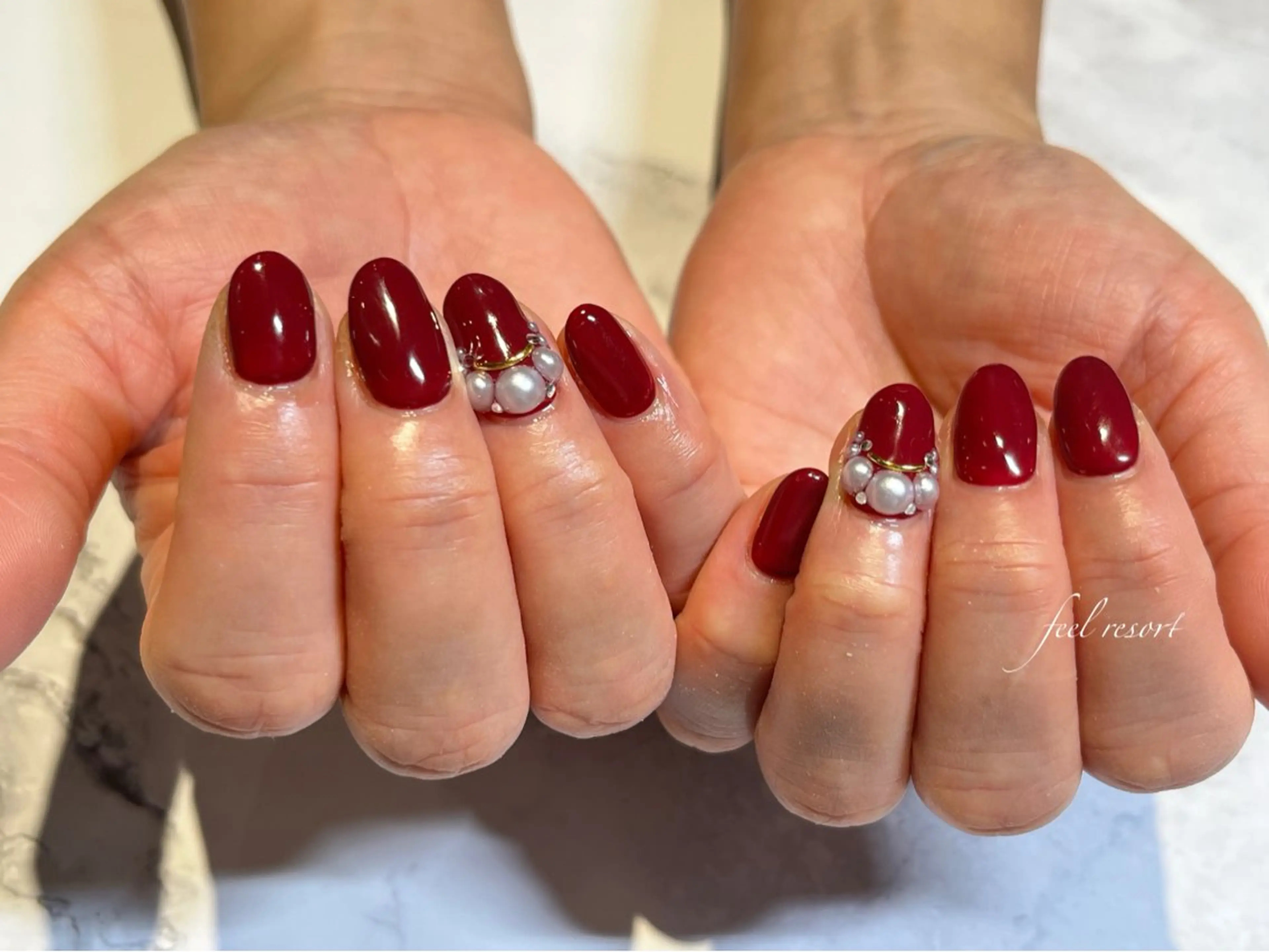 ネイル 長さ出し フットネイル フレンチネイル ジェルネイル ガラスフレンチ Lien（リアン） 銀座駅6分のネイルデザイン