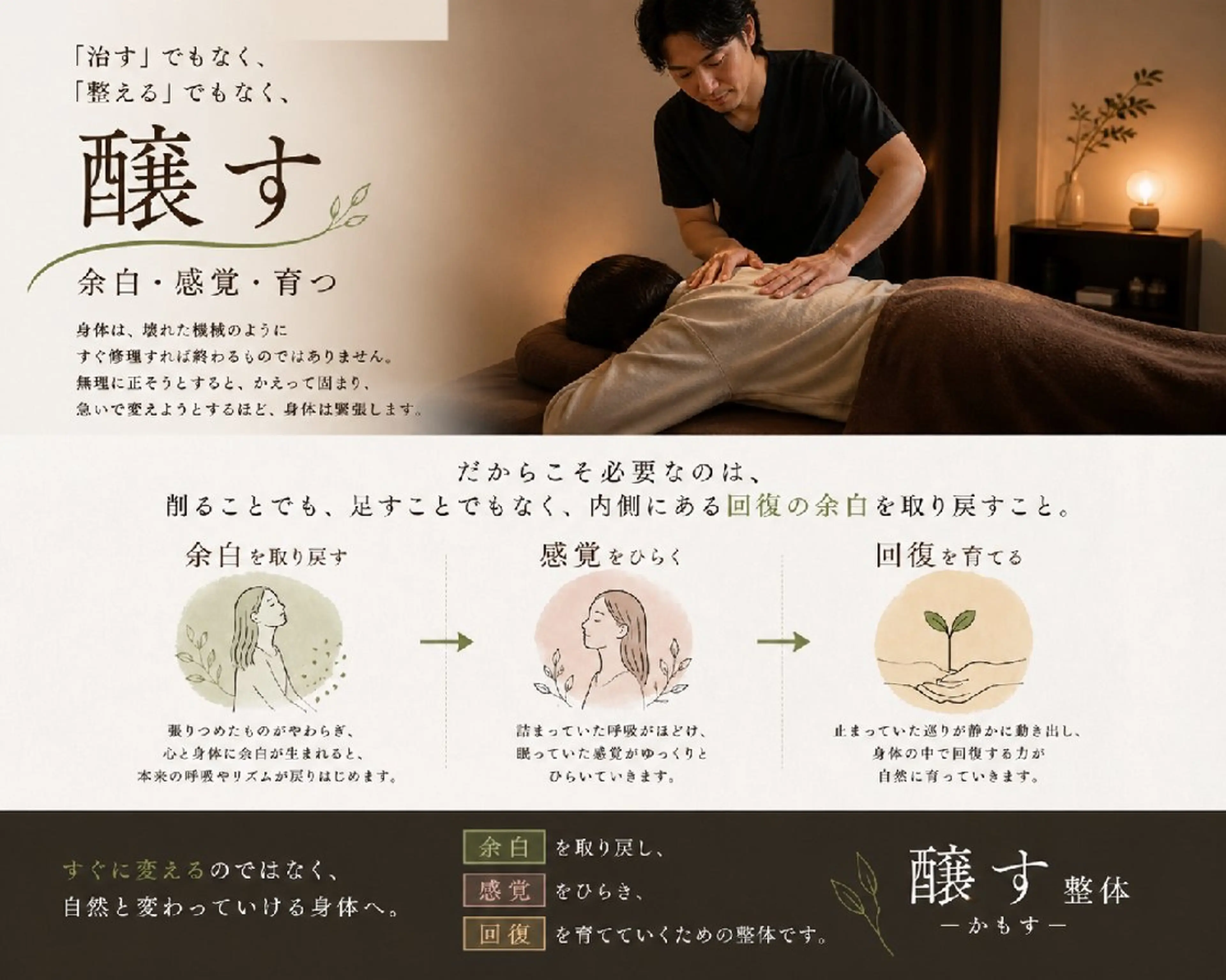 無意識の力み専門 整体 「澄む」すむのエステ・リラクイメージ