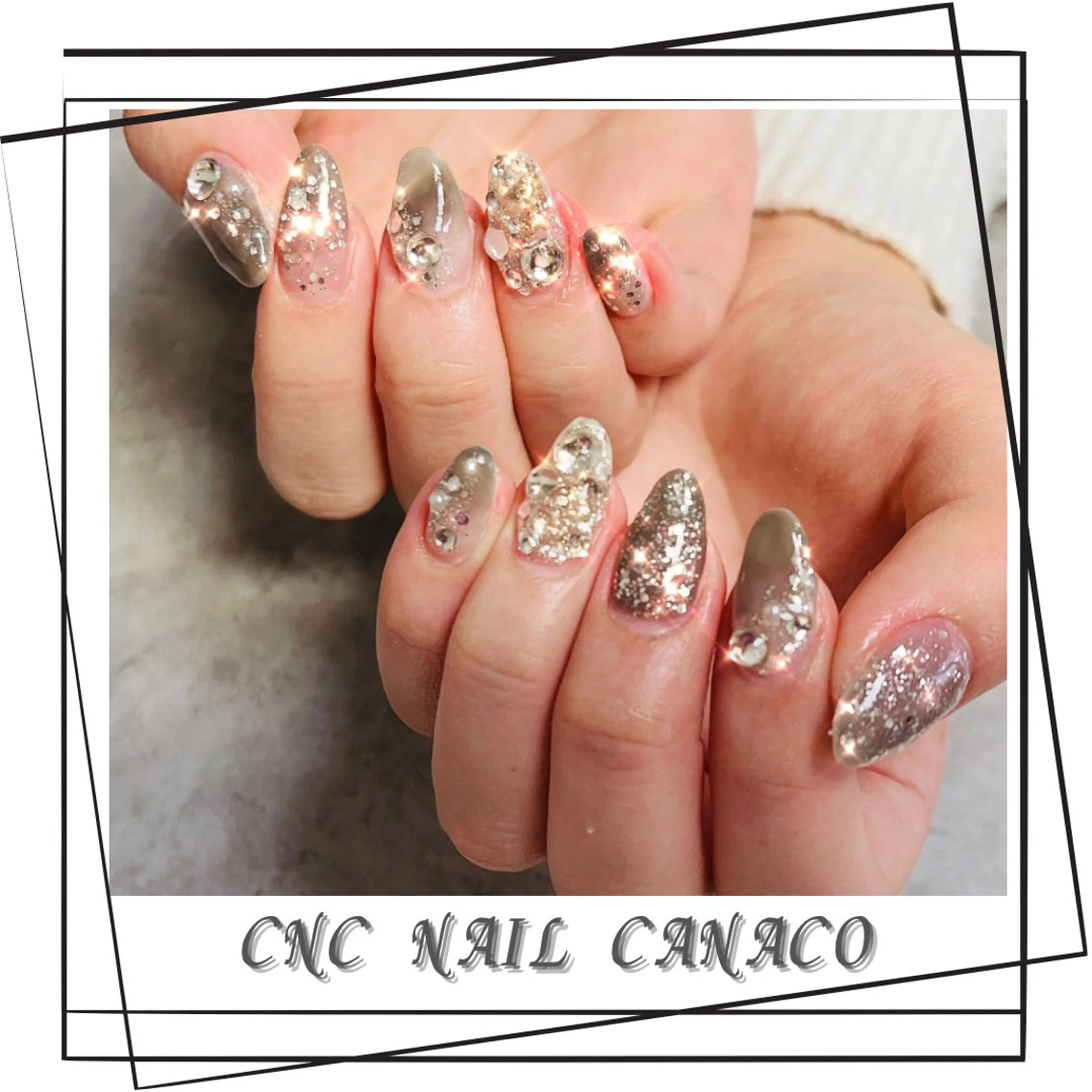 ネイル アートネイル キラキラネイル メンズネイル 持ち込み ハンドネイル ハンドケア ベテランネイル cnc  nailのネイルデザイン