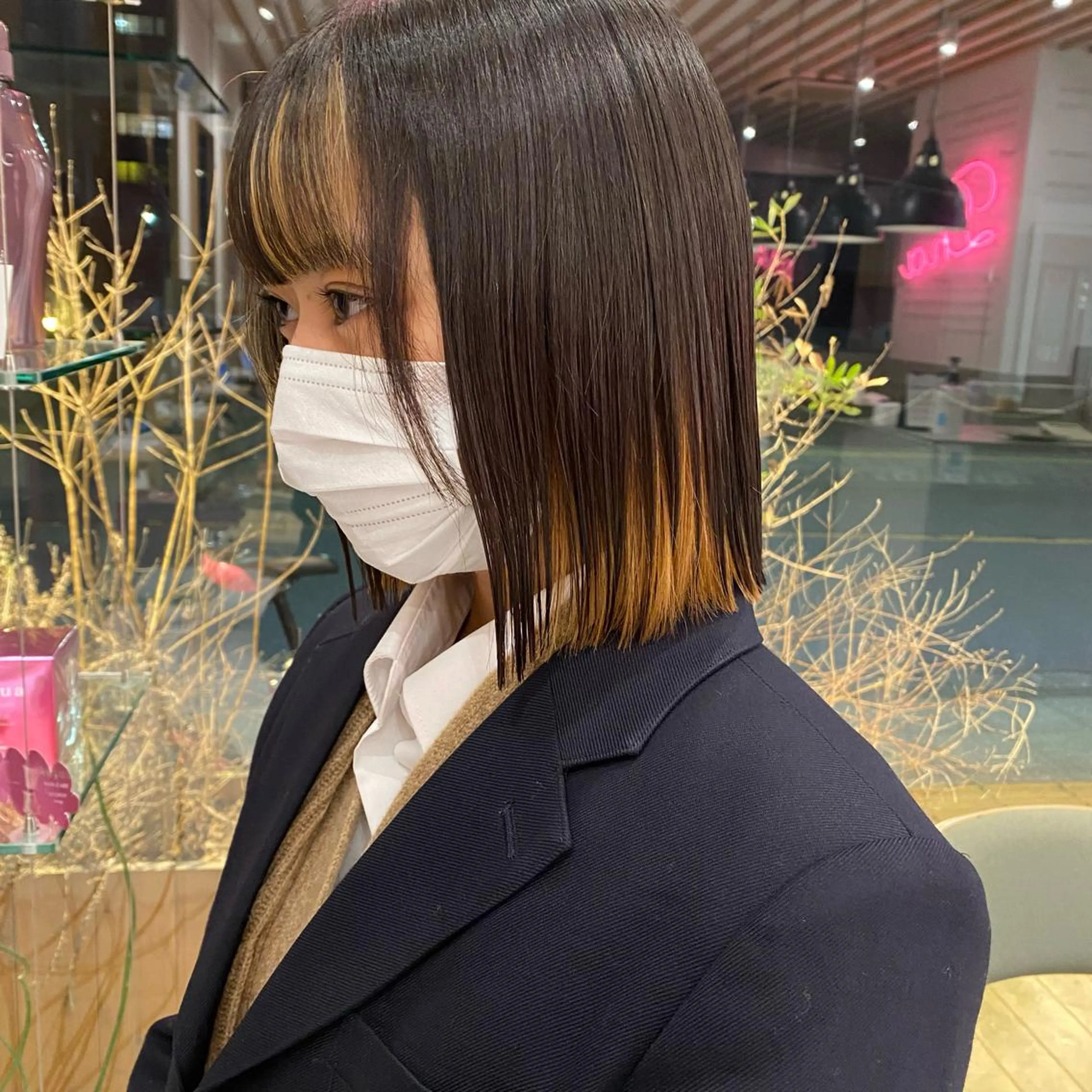 ショート カラー カット トリートメント ｱｵﾇﾏﾐﾕ☁️ /ボブ/ハイトーン/のヘアスタイル