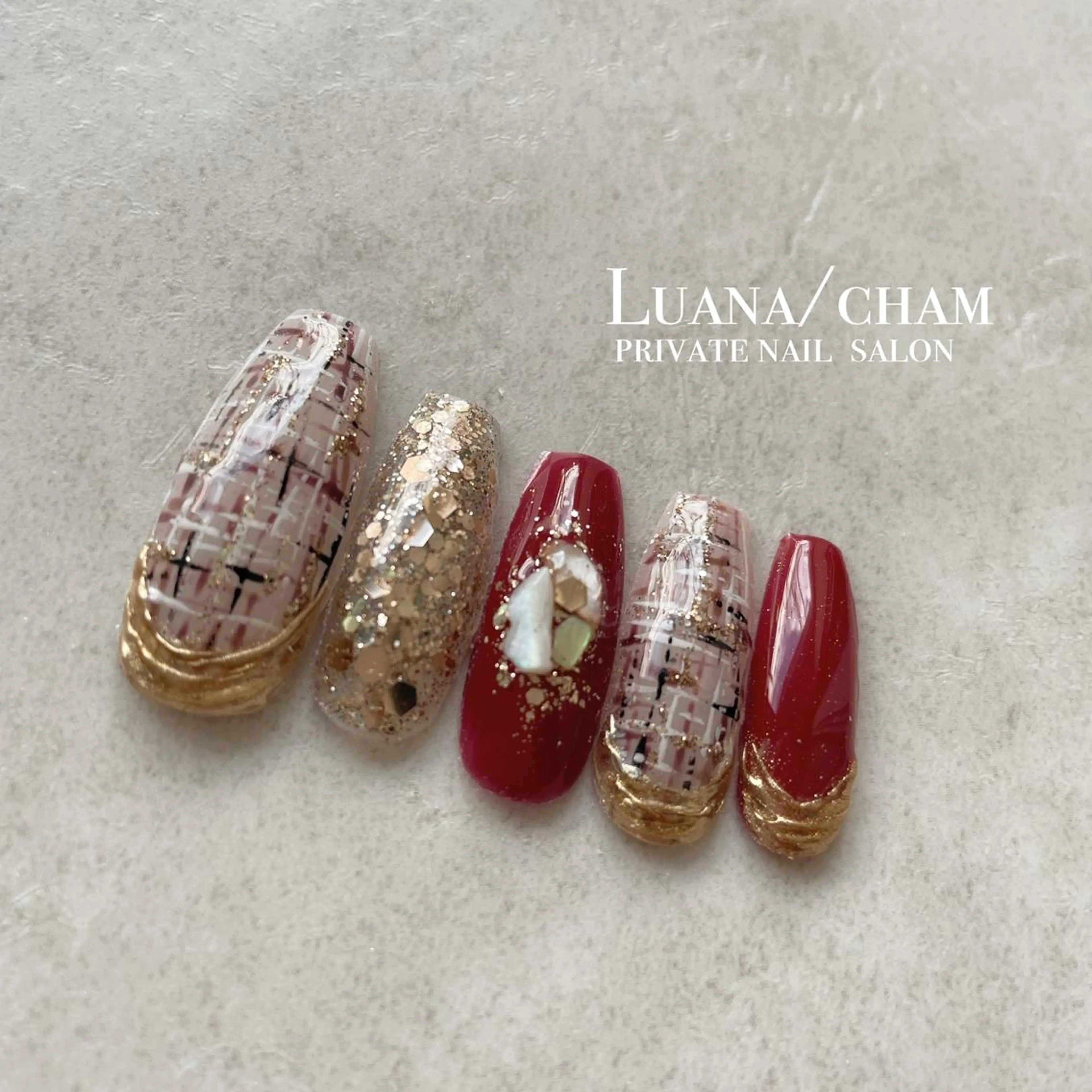 ネイル クリスマス ハンドネイル nail salon neigeのネイルデザイン