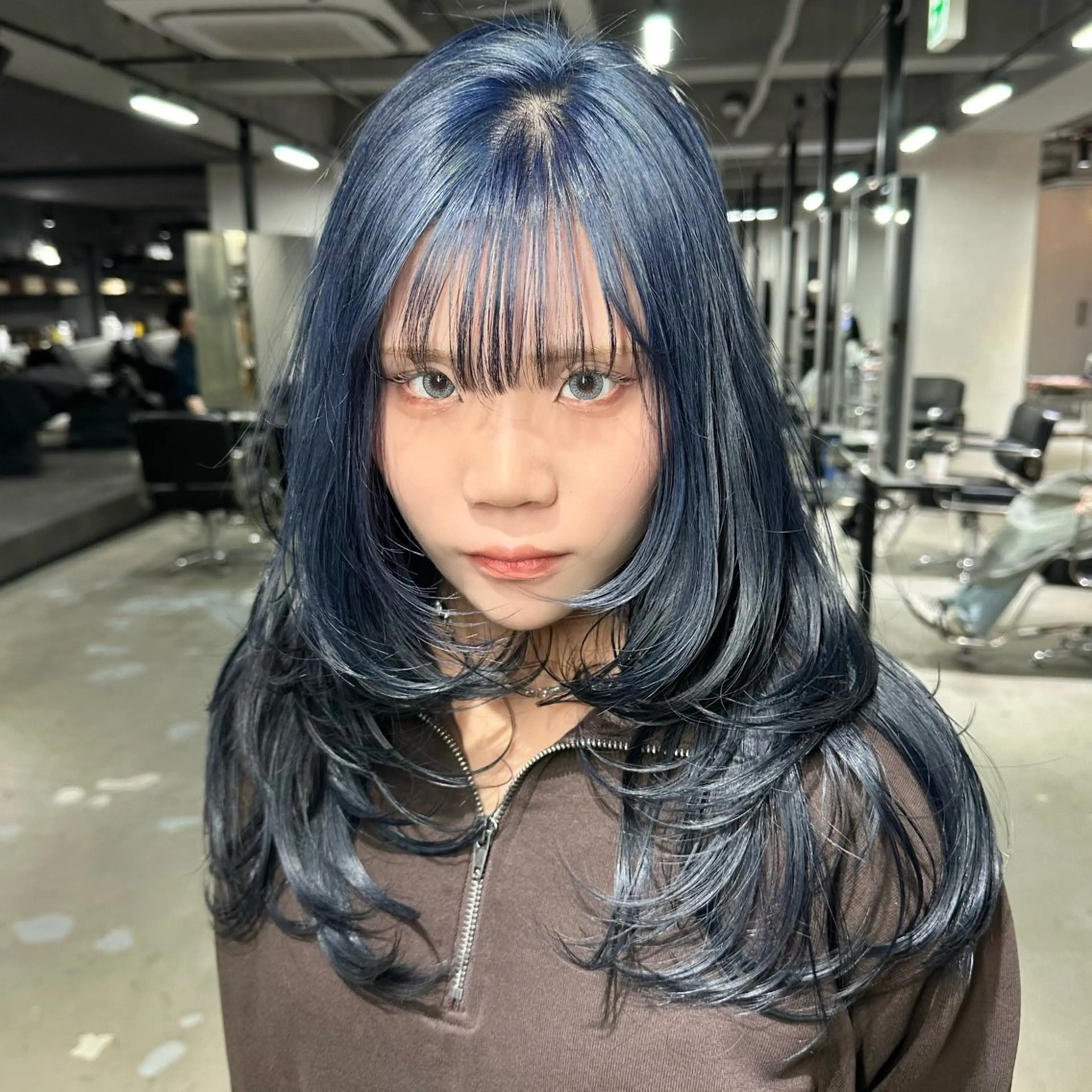 セミロング ケアカラー ボブ 髪質改善 レイヤーカット トリートメント カット ヘアカラー トリートメント 艶髪カラー/レイヤ ー支持No.1renのヘアスタイル