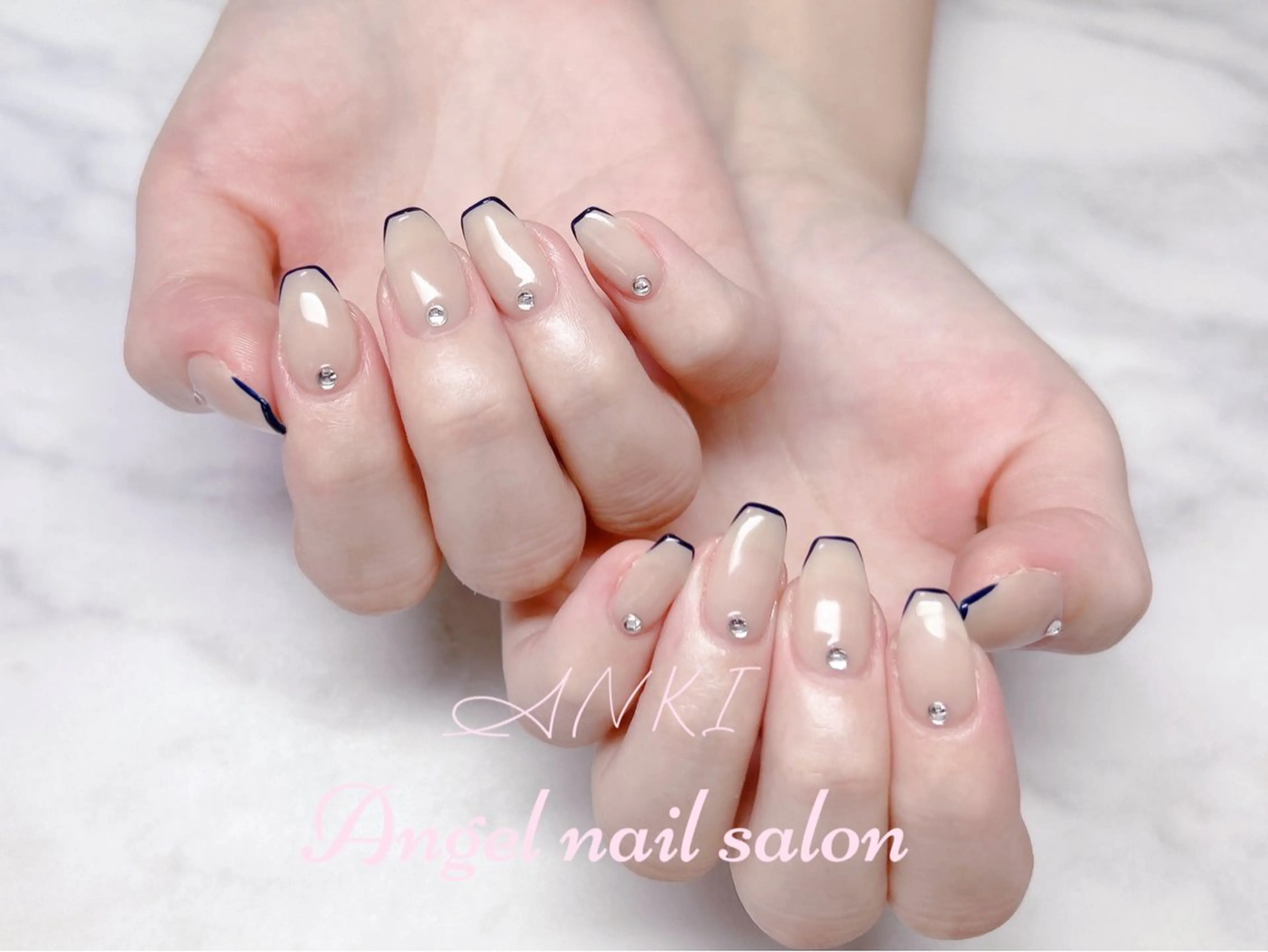 ネイル ストーンネイル ハンドネイル ハンドケア Angel nail salonのネイルデザイン