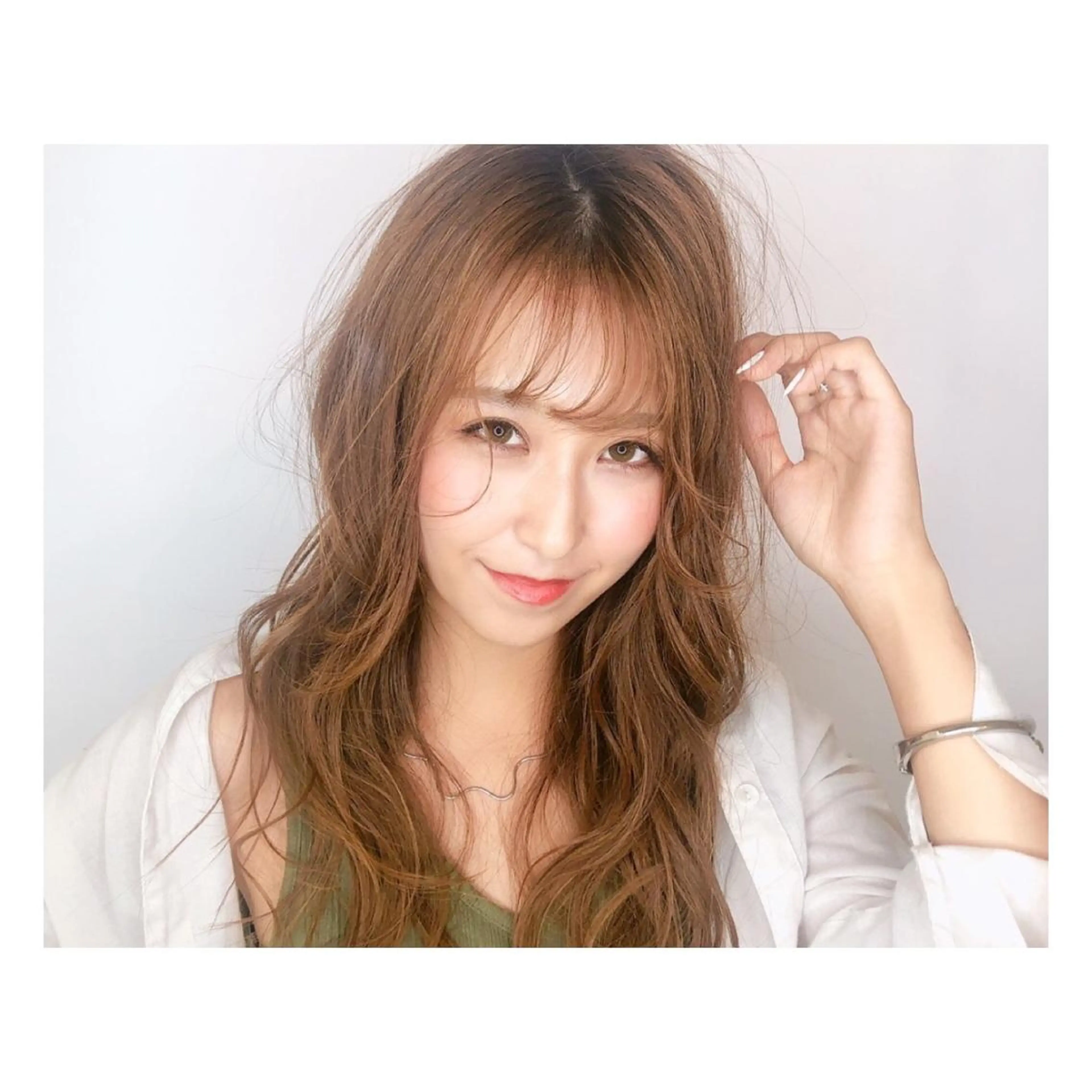 セミロング パーマ 菊池大一 溝の口パーマのヘアスタイル