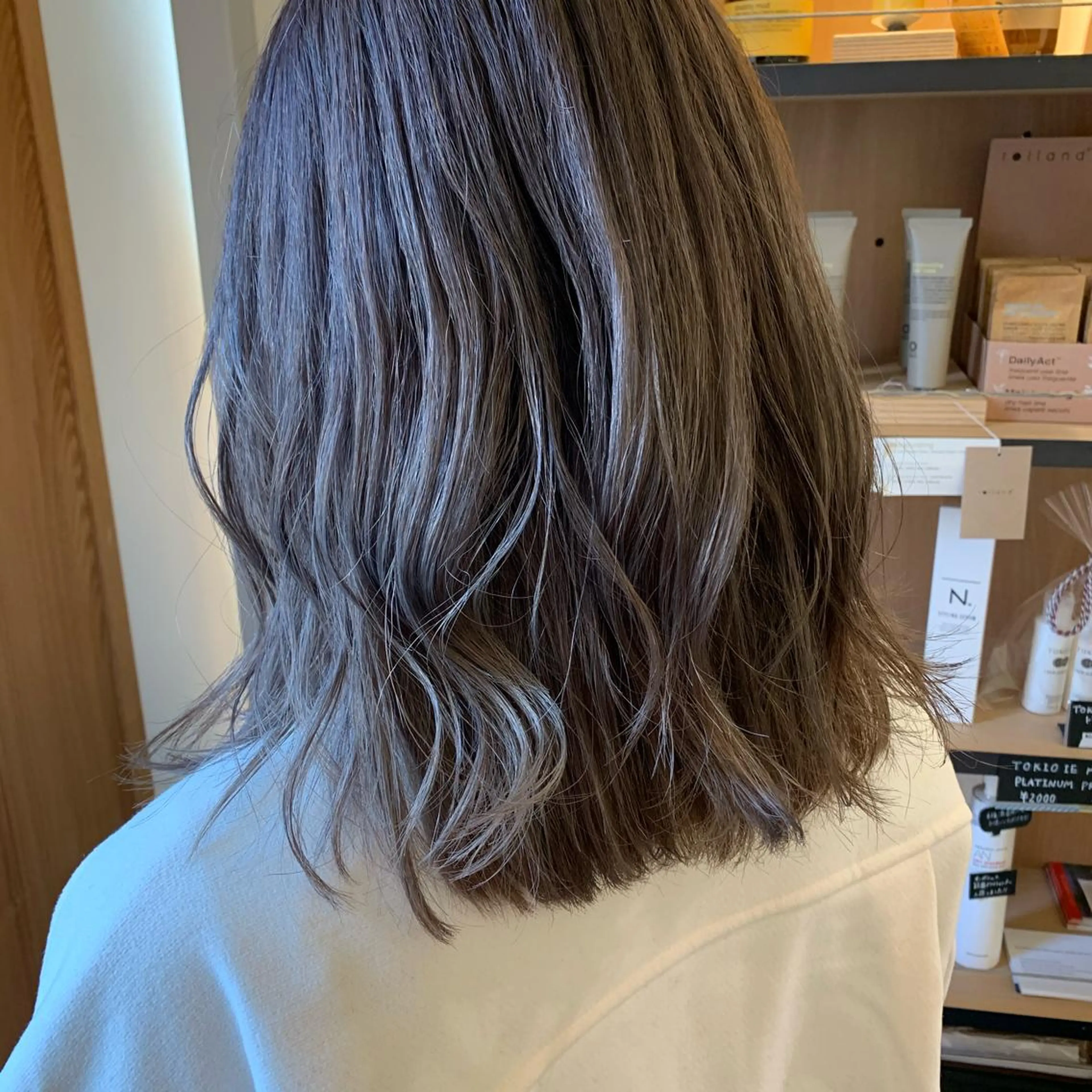 セミロング ヘアカラー トリートメント 艶髪color💎髪 質改善ストレート大吉のヘアスタイル