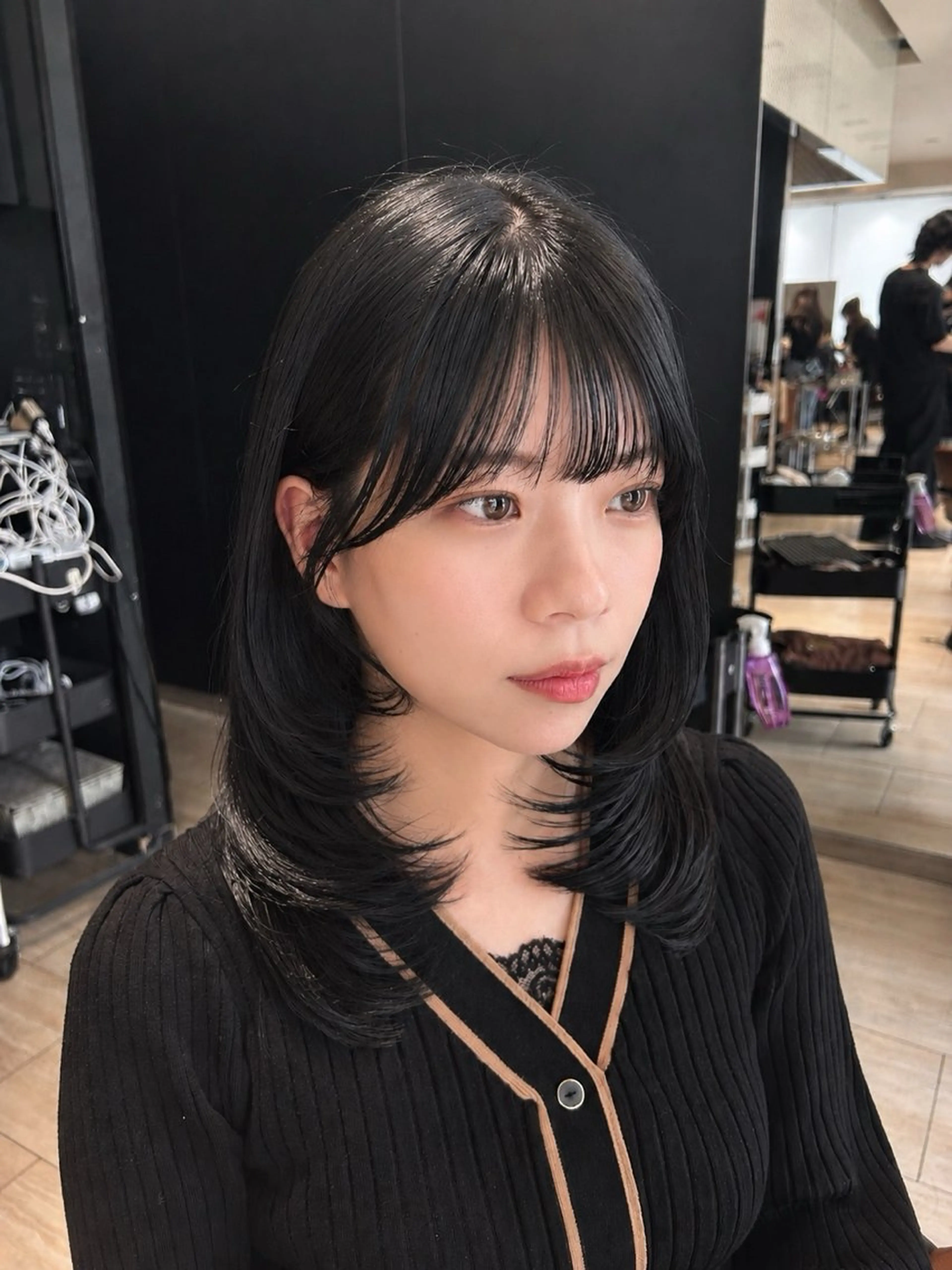 セミロング カット ヘアカラー トリートメント 🎀大竹美侑／顔まわ りカット／レイヤーのヘアスタイル