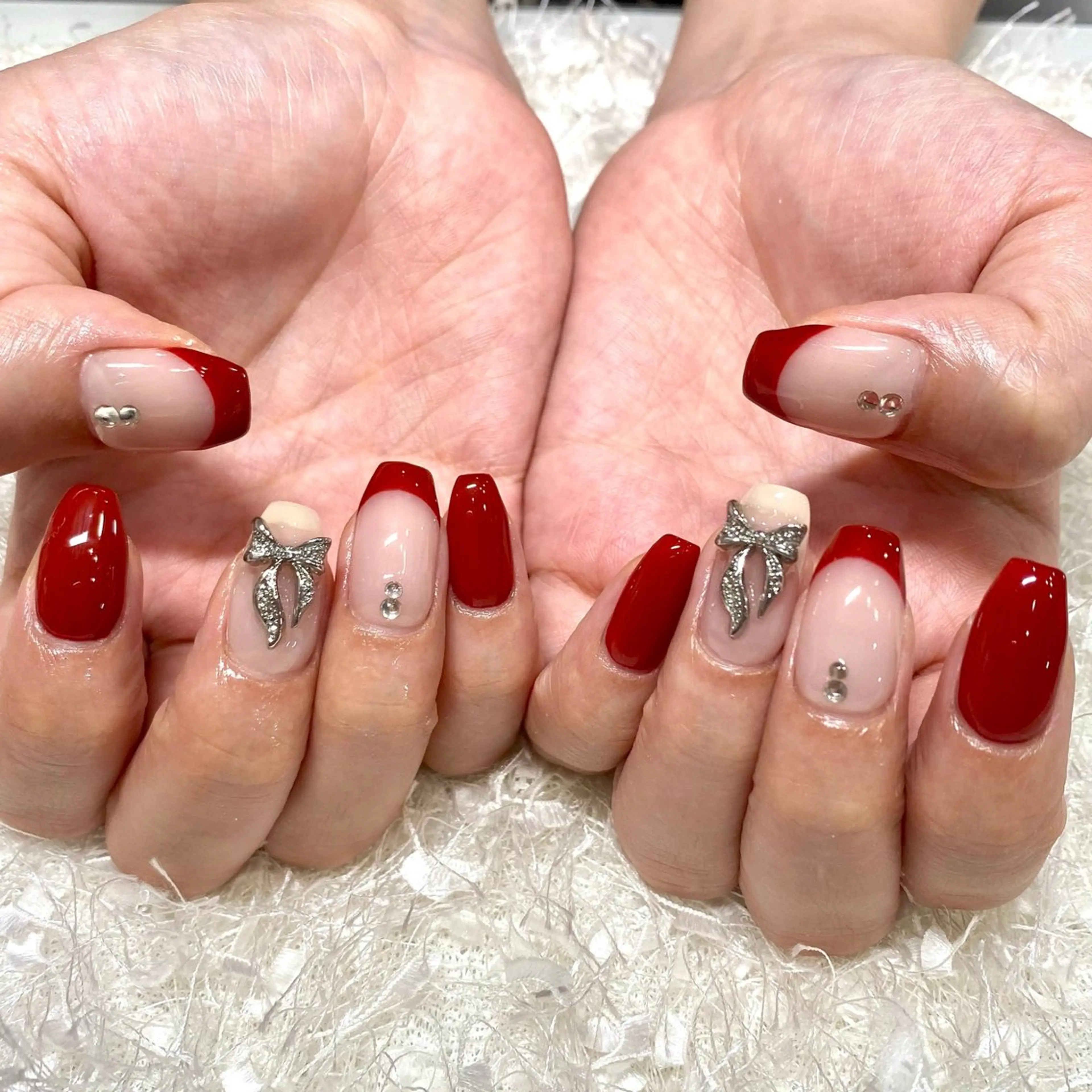 ネイル 長さ出し フレンチネイル ジェルネイル グラデーション 韓国ネイル ハンドネイル Nail&eye Belire 新宿のネイルデザイン