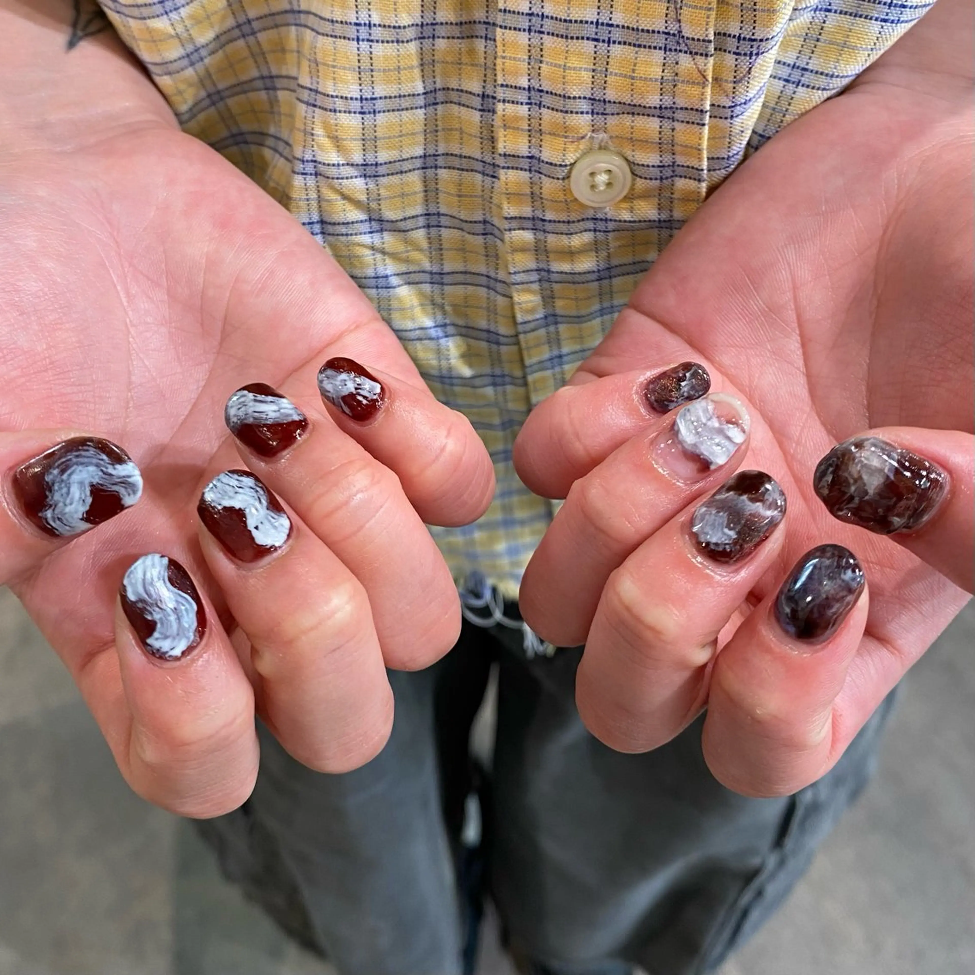 ネイル ニュアンスネイル 透明感モテスタイル 💞SHIORI💞のヘアスタイル