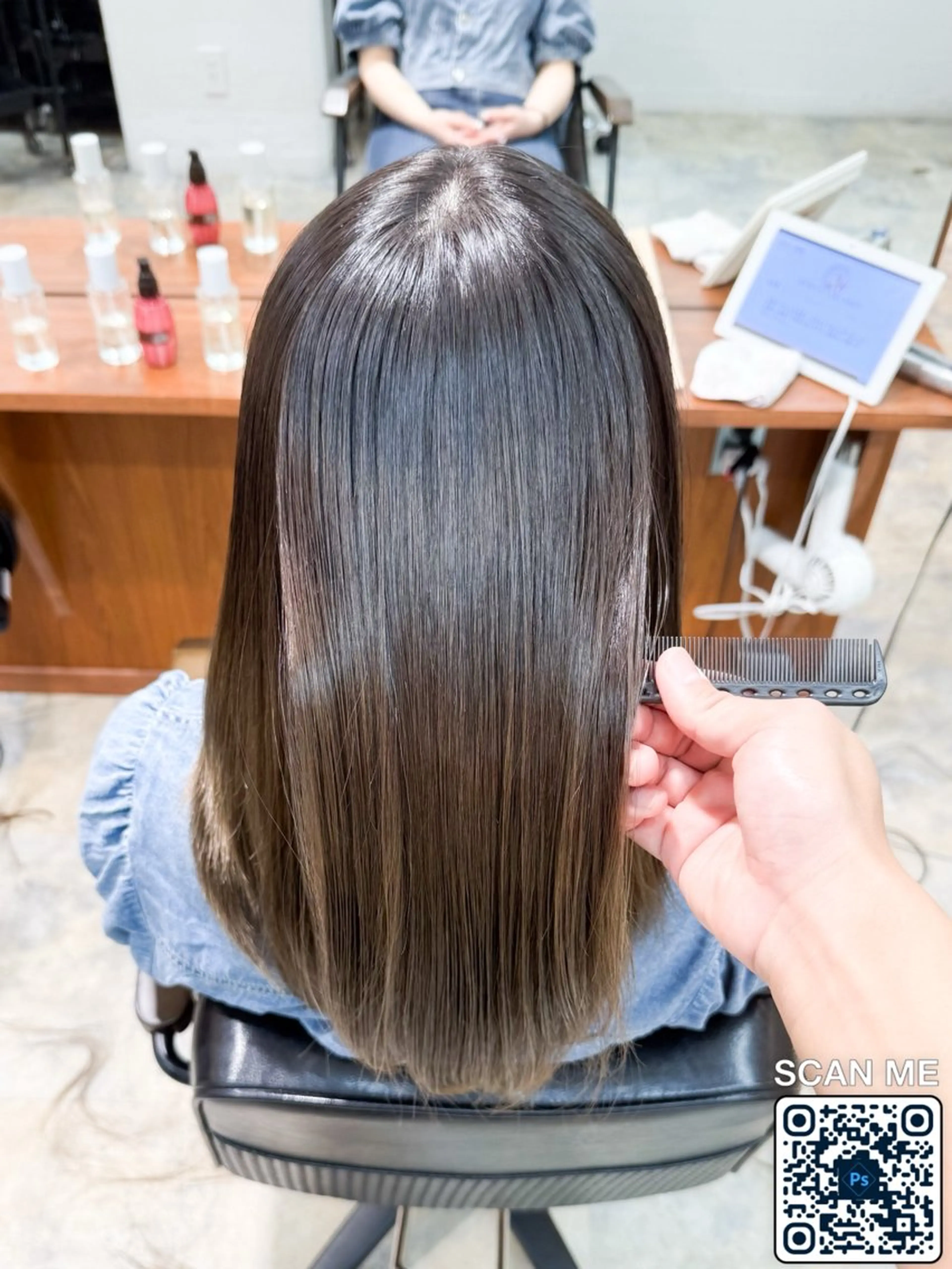 セミロング レイヤーカット ダブルカラー高杉颯汰のヘアスタイル