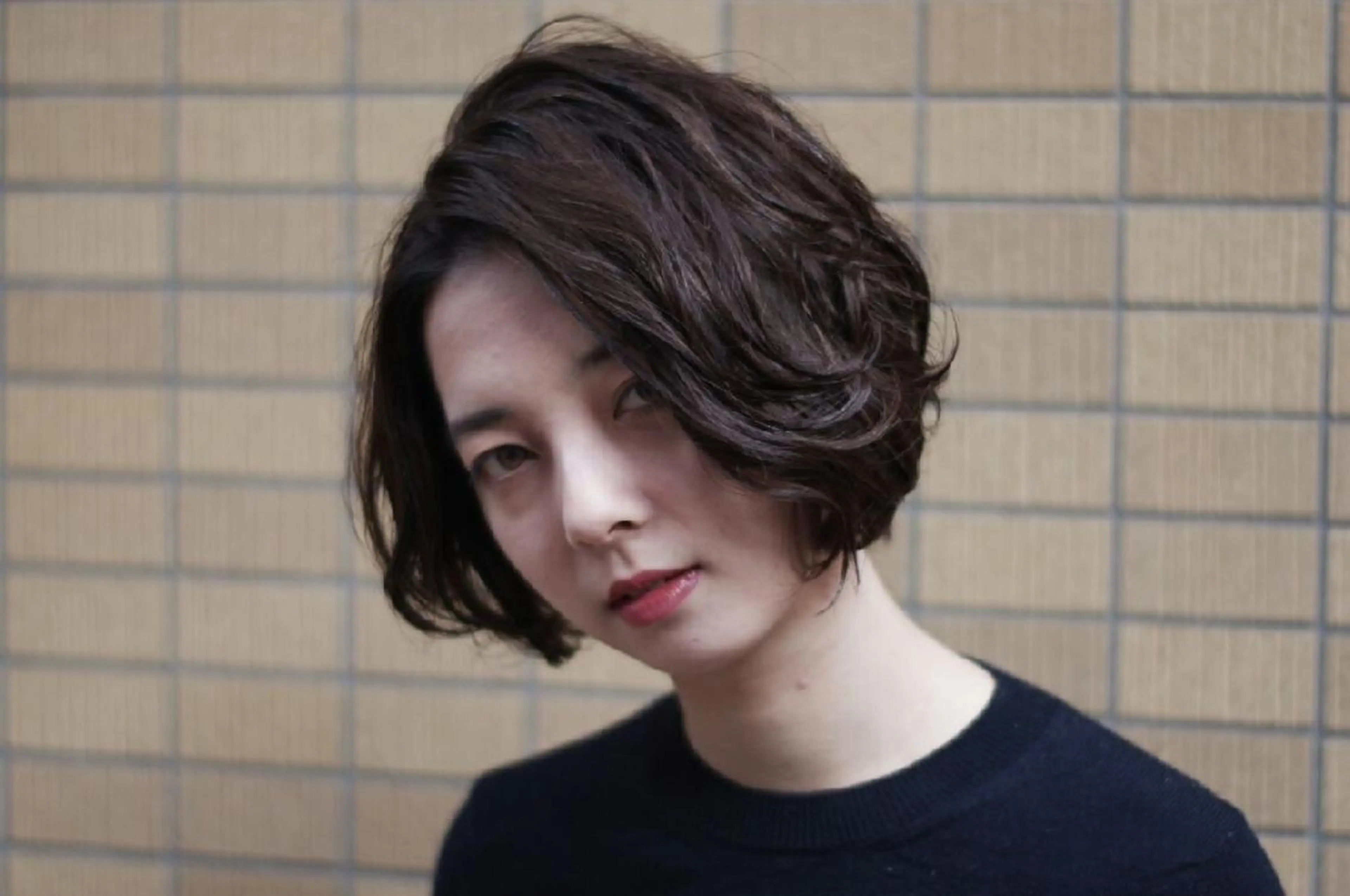 ショート ボブ くせ毛 川俣 洋仁のヘアスタイル