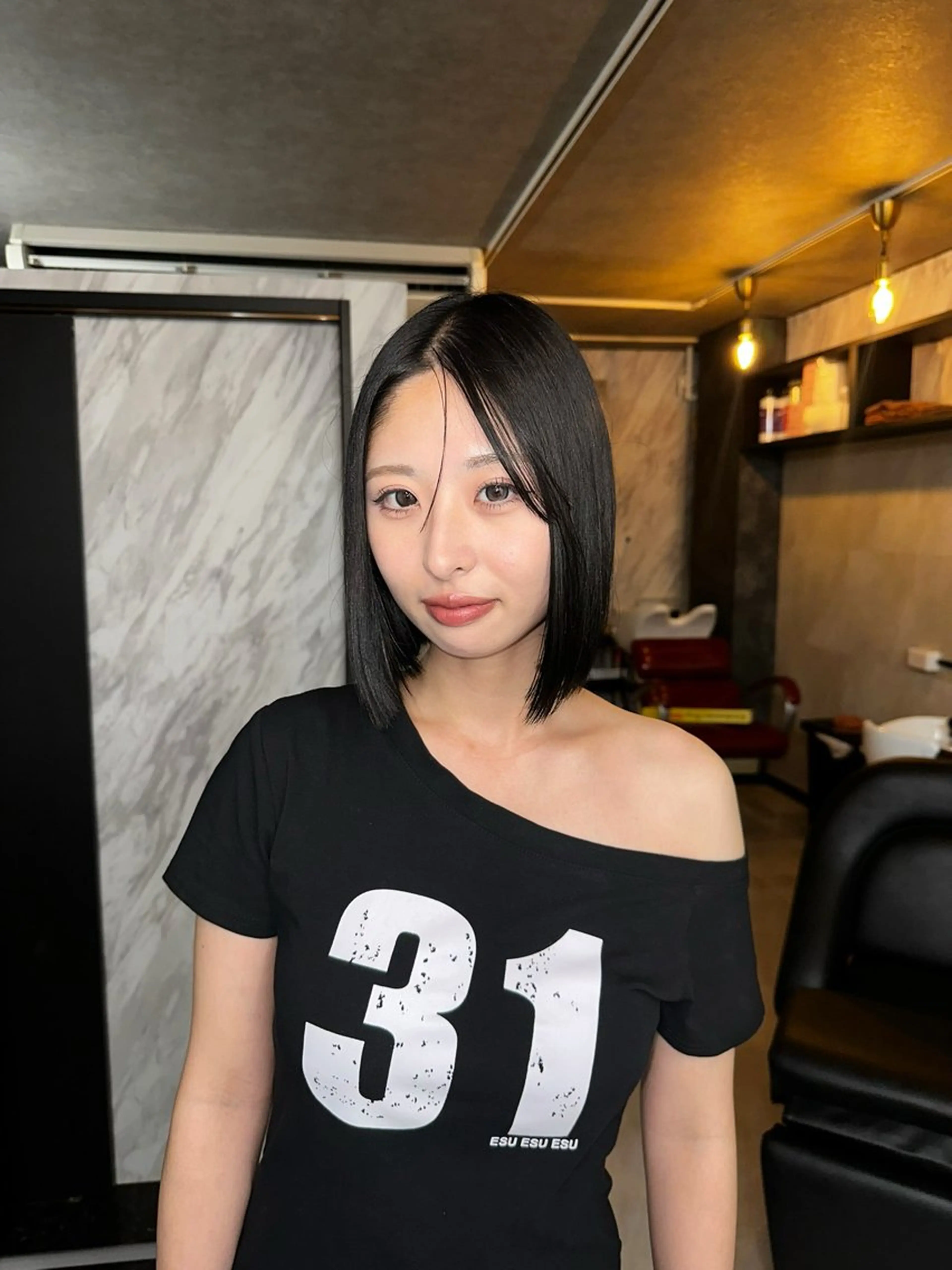 ミディアム カラー 透明感カラー ainya/心斎橋 /ハイトーン/カラーのヘアスタイル