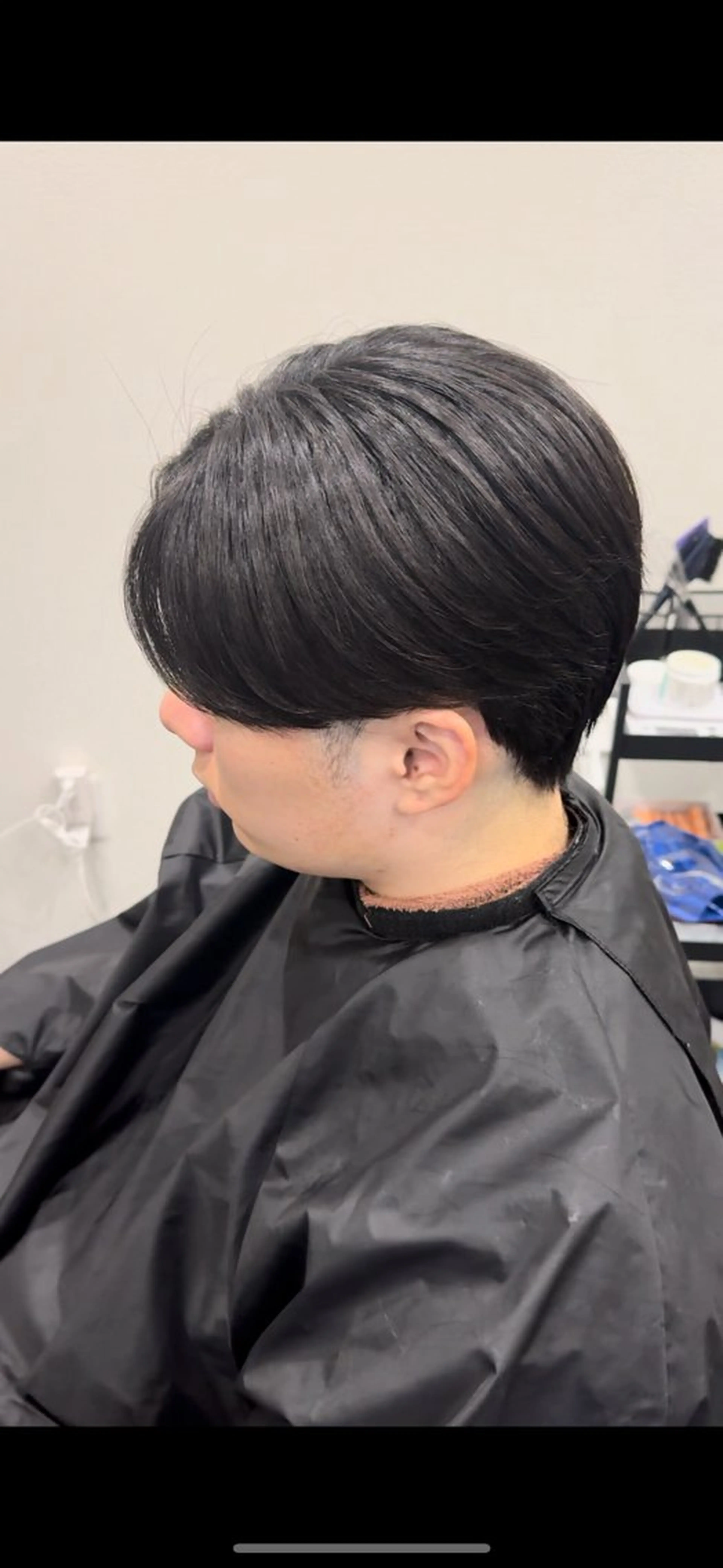 ショート ヘアアレンジ メンズ センターパート 縮毛矯正 ulus Libre 溝口 隼人のヘアスタイル