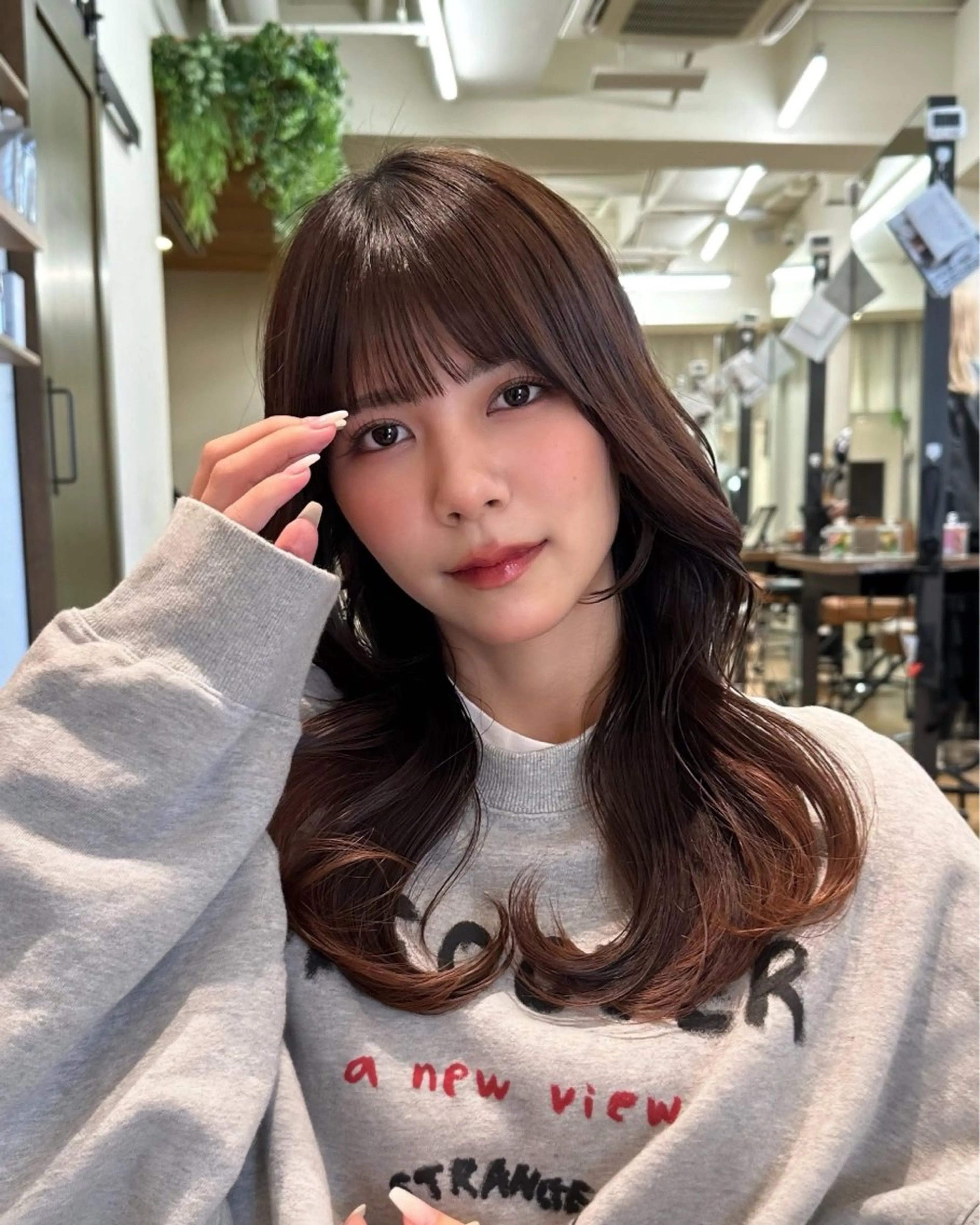 セミロング カラー パーマ ヘアアレンジ ⭐️銀座/ショート/ 艶カラー/りょうがのヘアスタイル