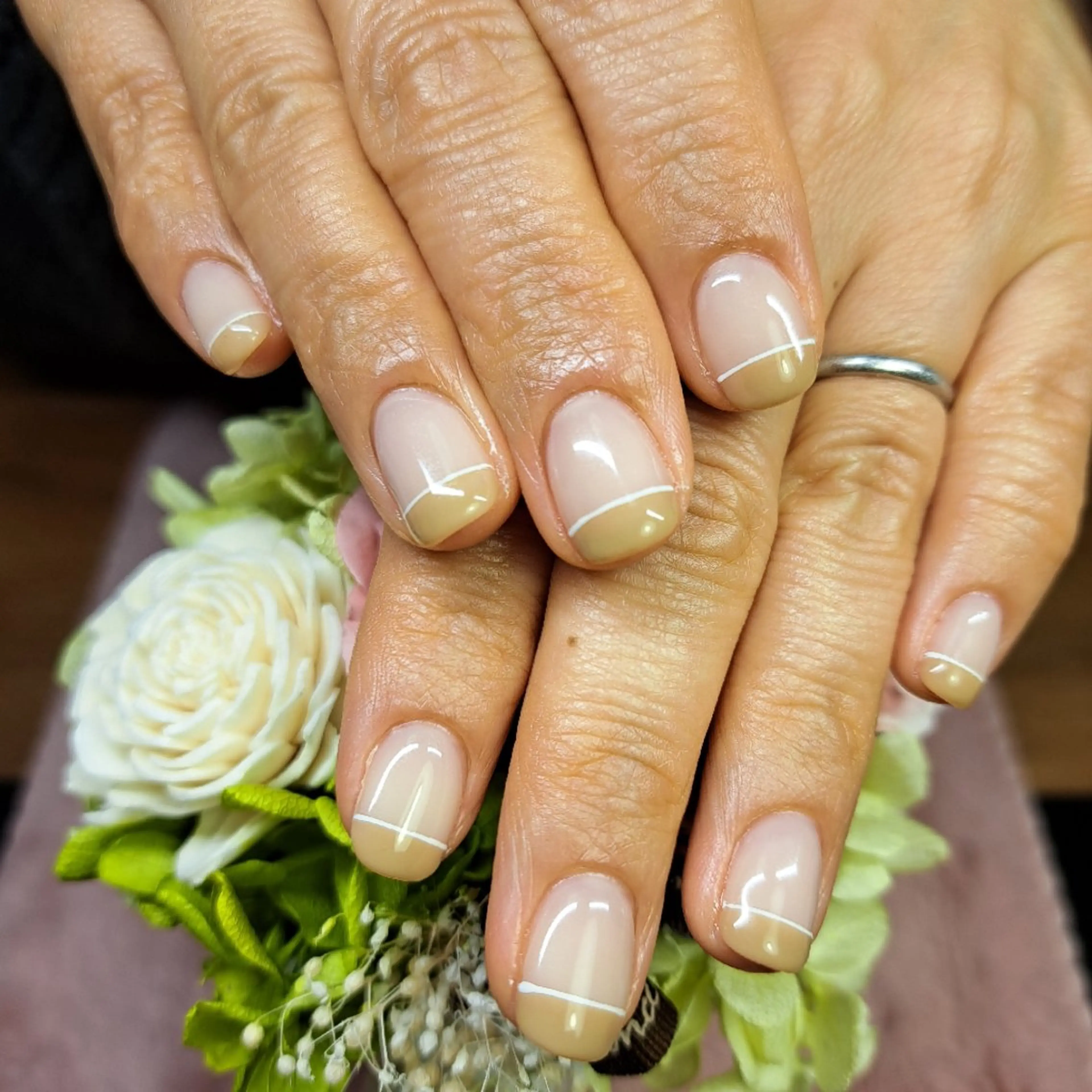 ネイル フレンチネイル オフィスネイル HAYASHI  Nのネイルデザイン