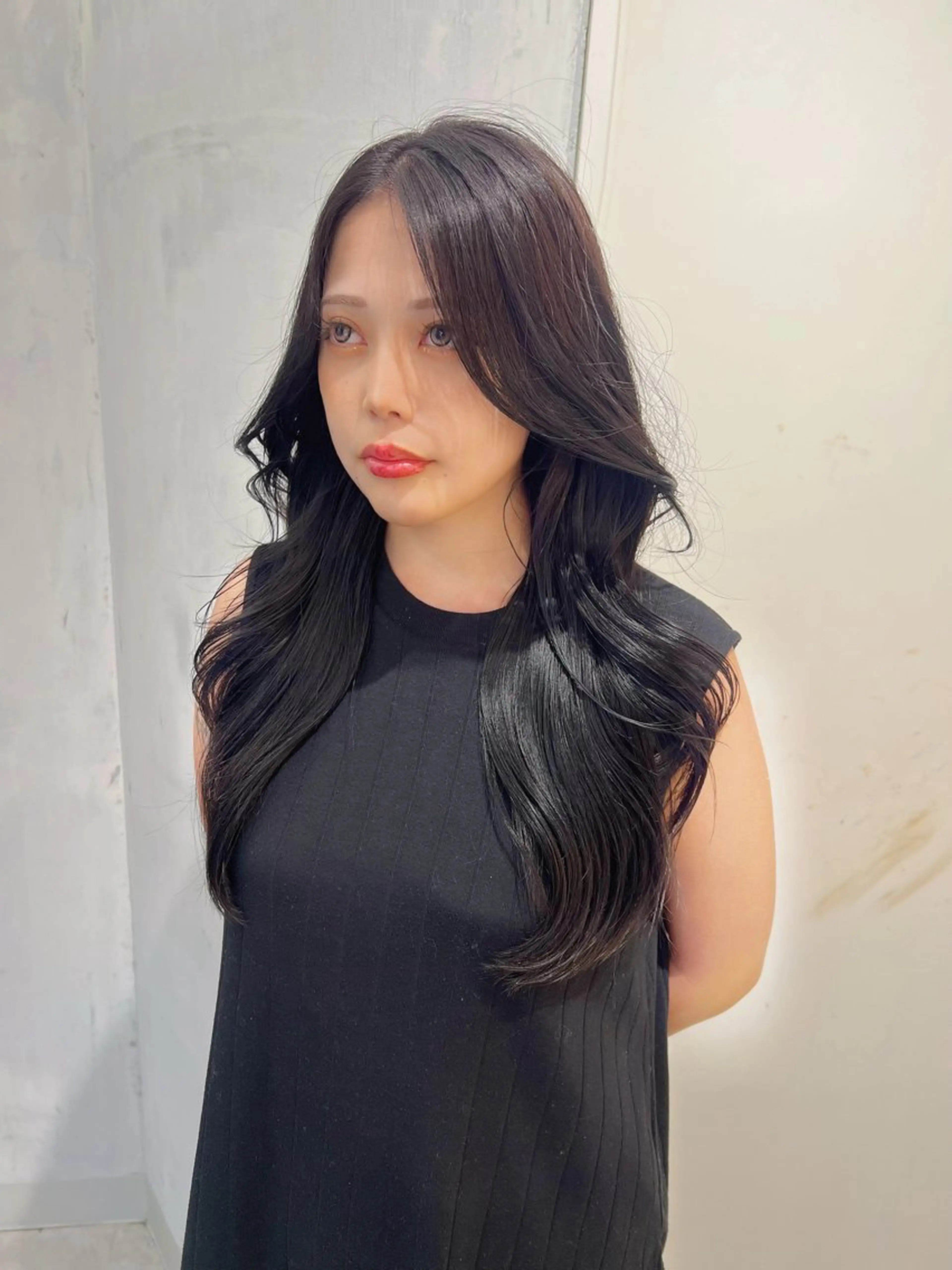 ロング 韓国レイヤーカット/ 縮毛矯正/羽田航のヘアスタイル