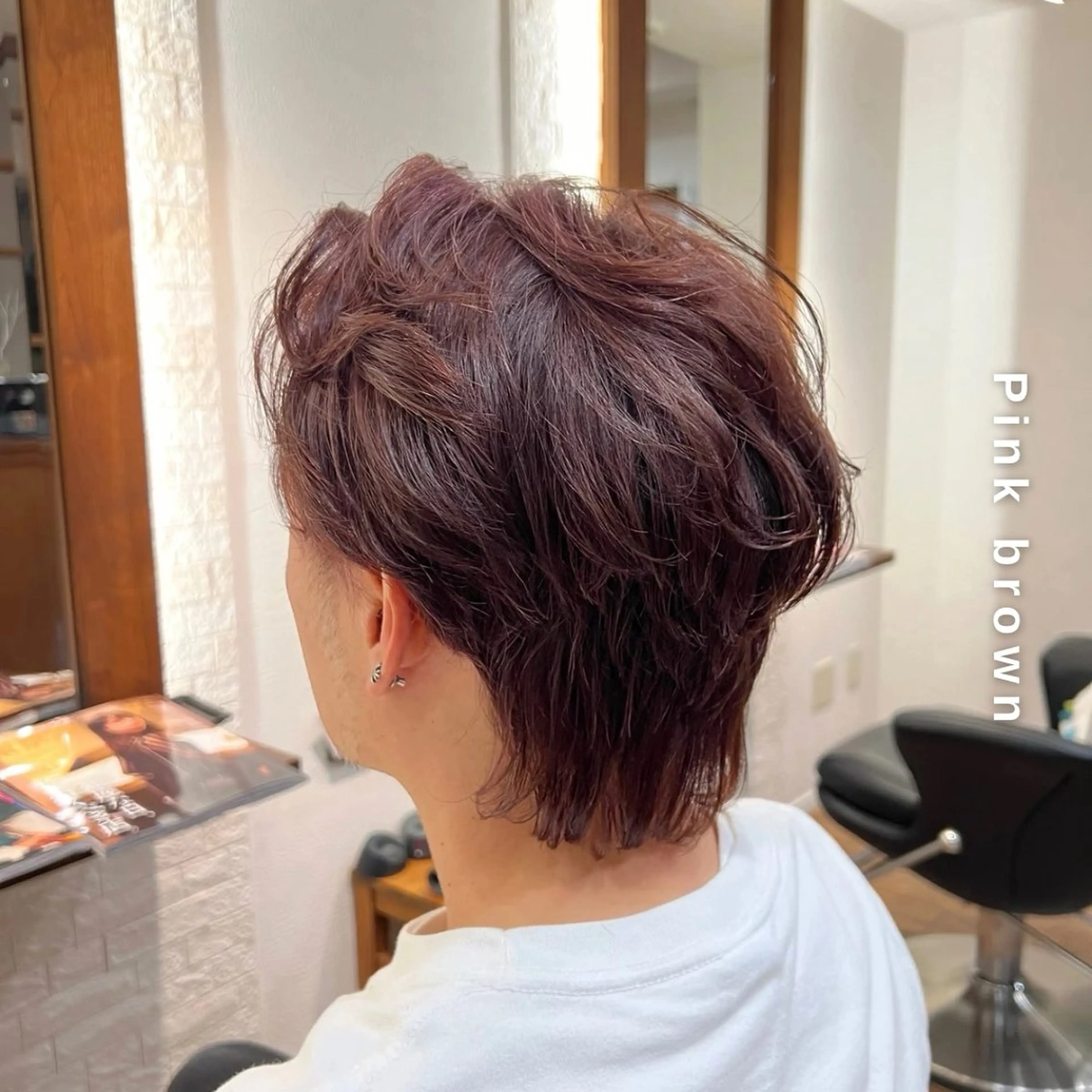 カラー メンズ メンズブリーチ ブリーチ ブラウンカラー ブリーチなしカラー ピンクカラー ヘアカラー トリートメント ヘアセット しんのすけ /モデルさん募集中のヘアスタイル