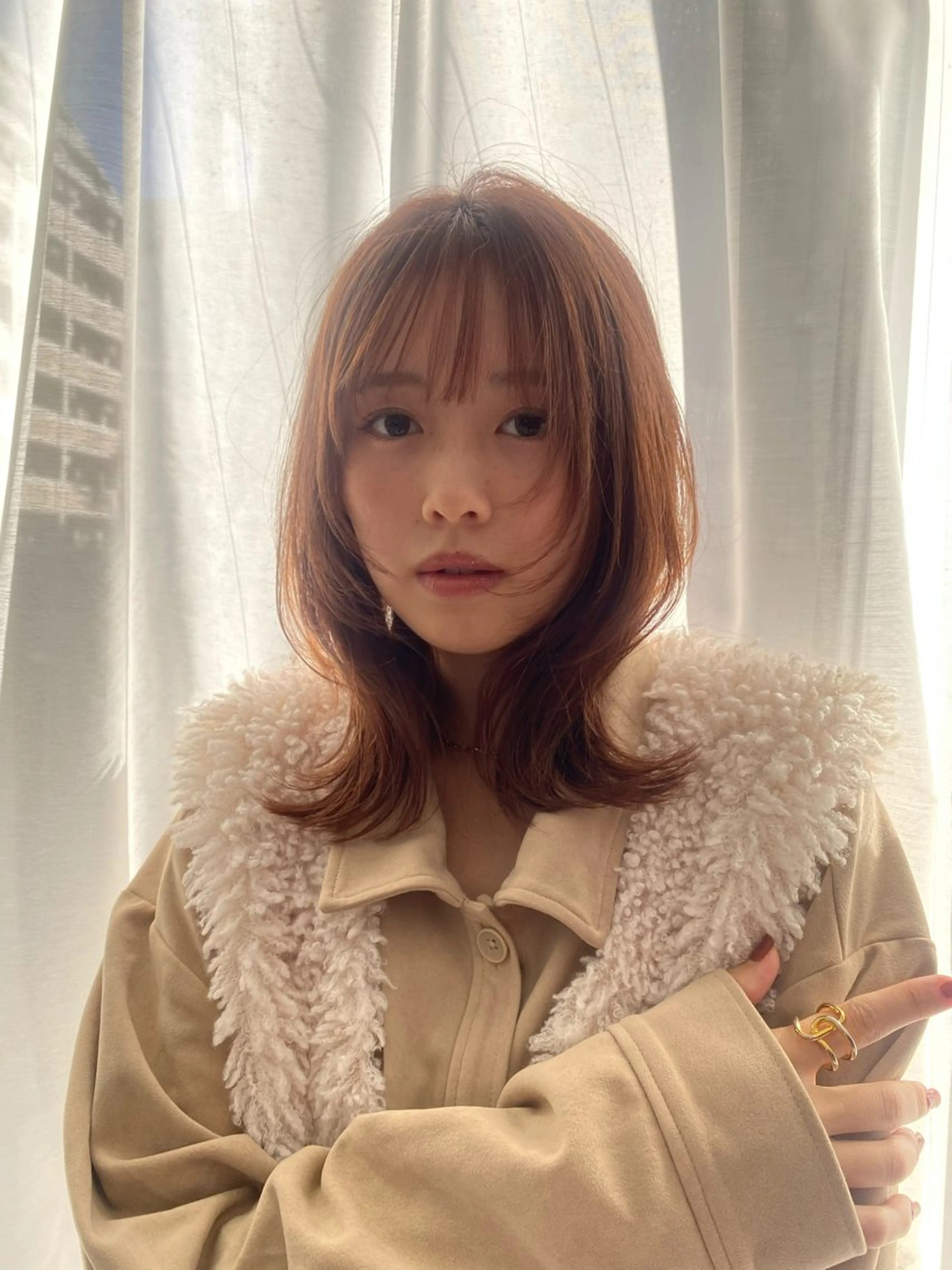 ミディアム カット ゆるふわパーマ🌼 アレンジ🌼リョウカのヘアスタイル