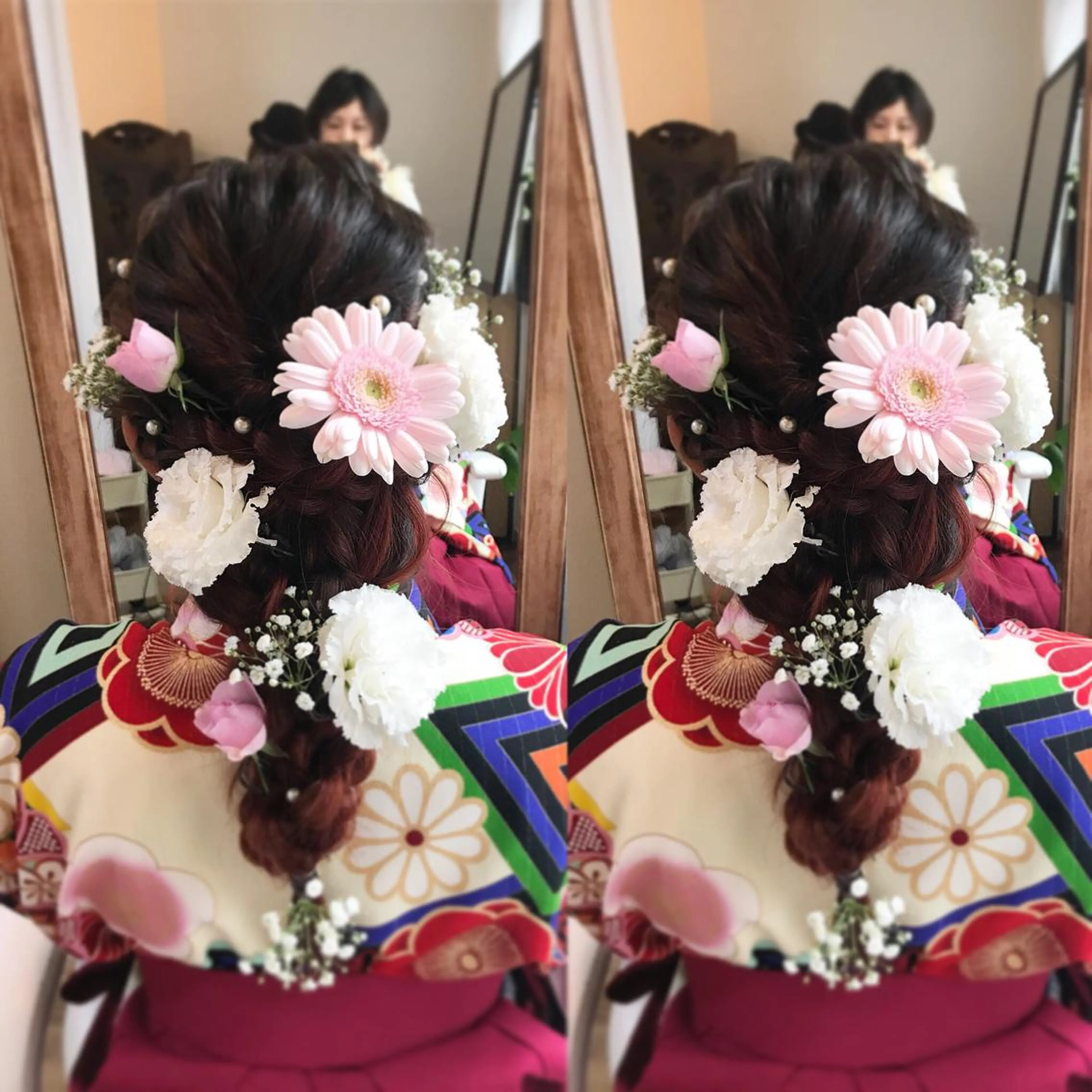 セミロング ヘアアレンジ ヘアセット 早朝✨ヘアセット 着付け/清水玲歌のヘアスタイル
