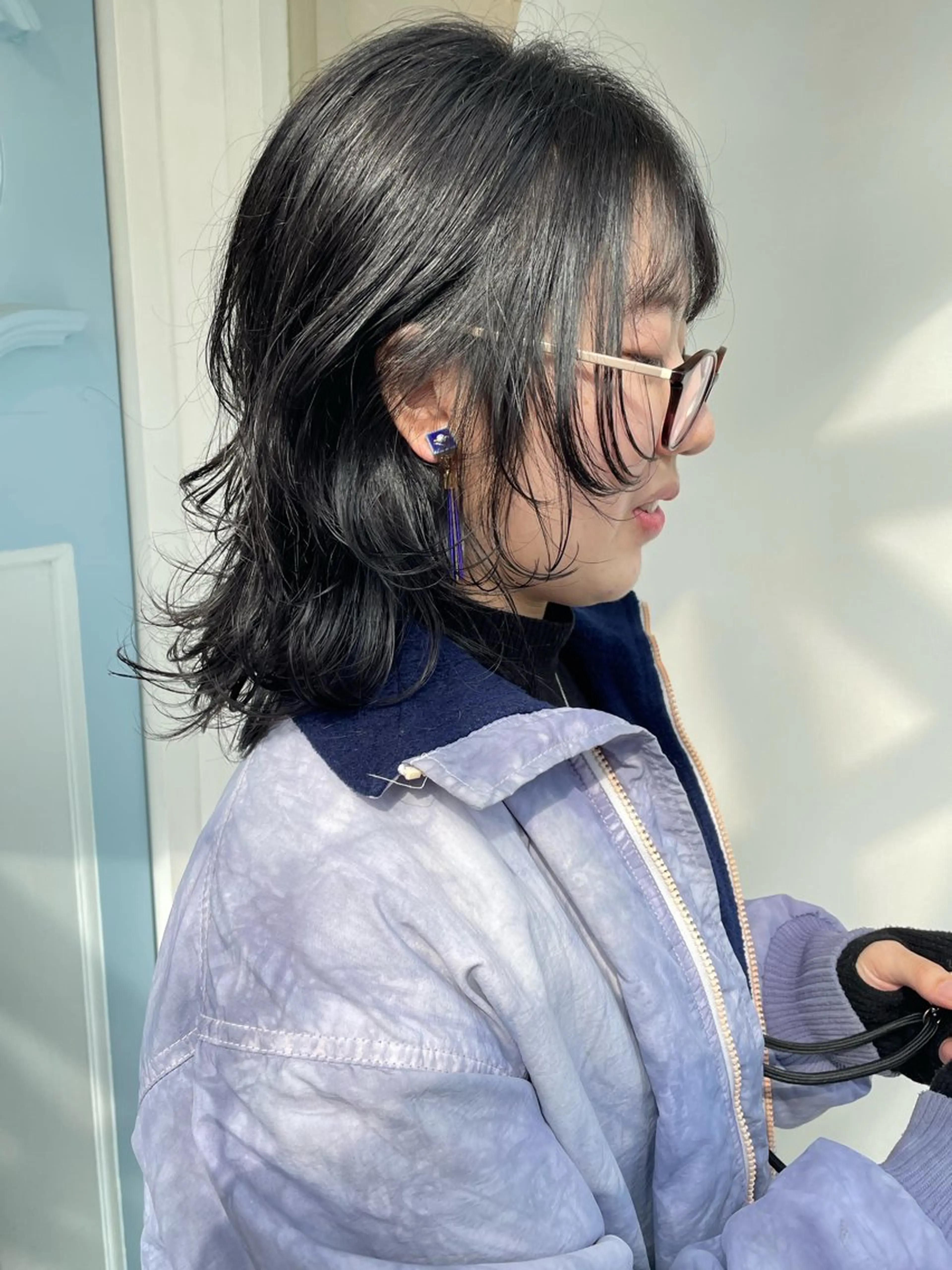 セミロング くせ毛 ウルフカット 🐺高椋 海/ウルフ/レイヤーのヘアスタイル