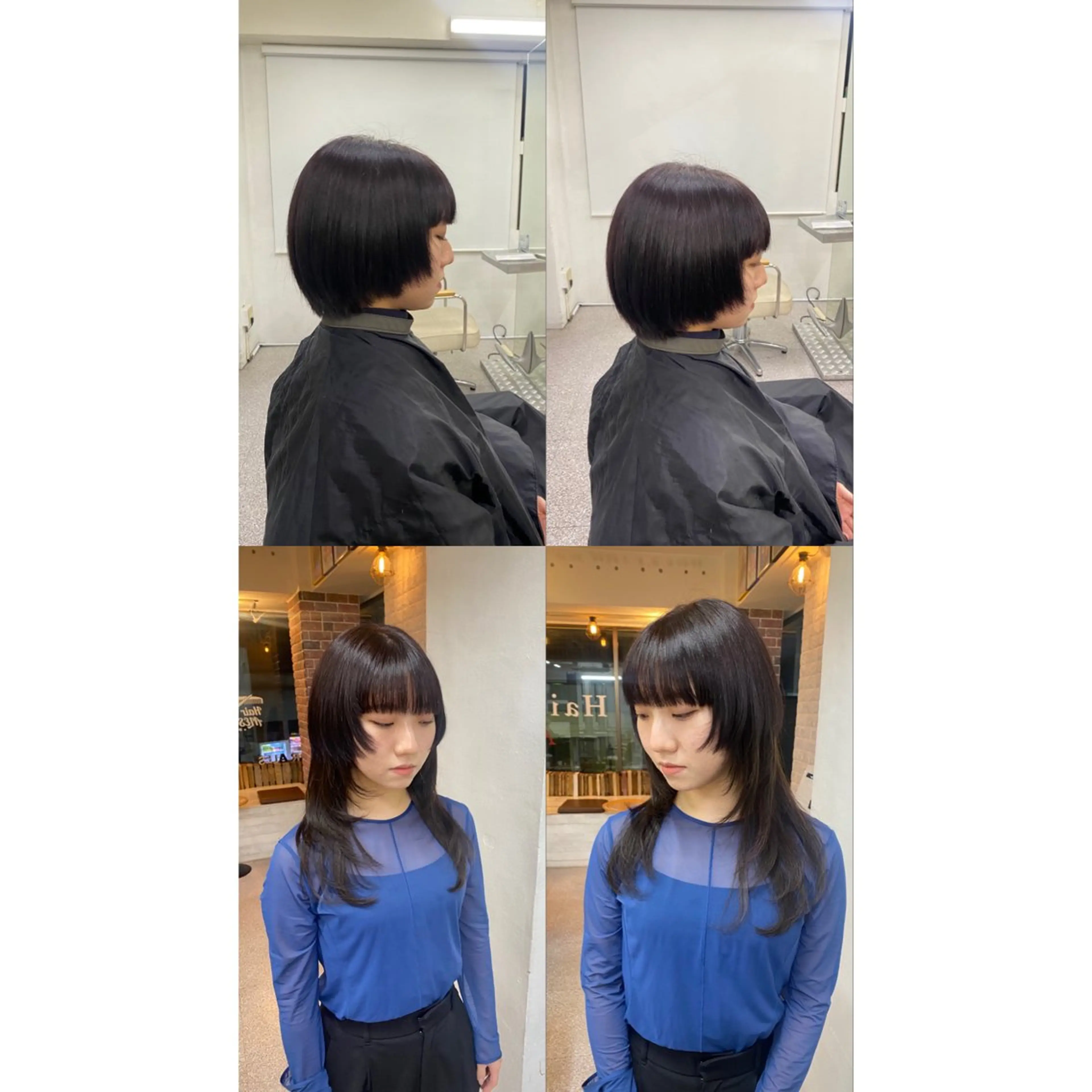 ミディアム カラー カット ヘアカラー トリートメント エクステ レイヤーウルフ エクステ磯部のヘアスタイル