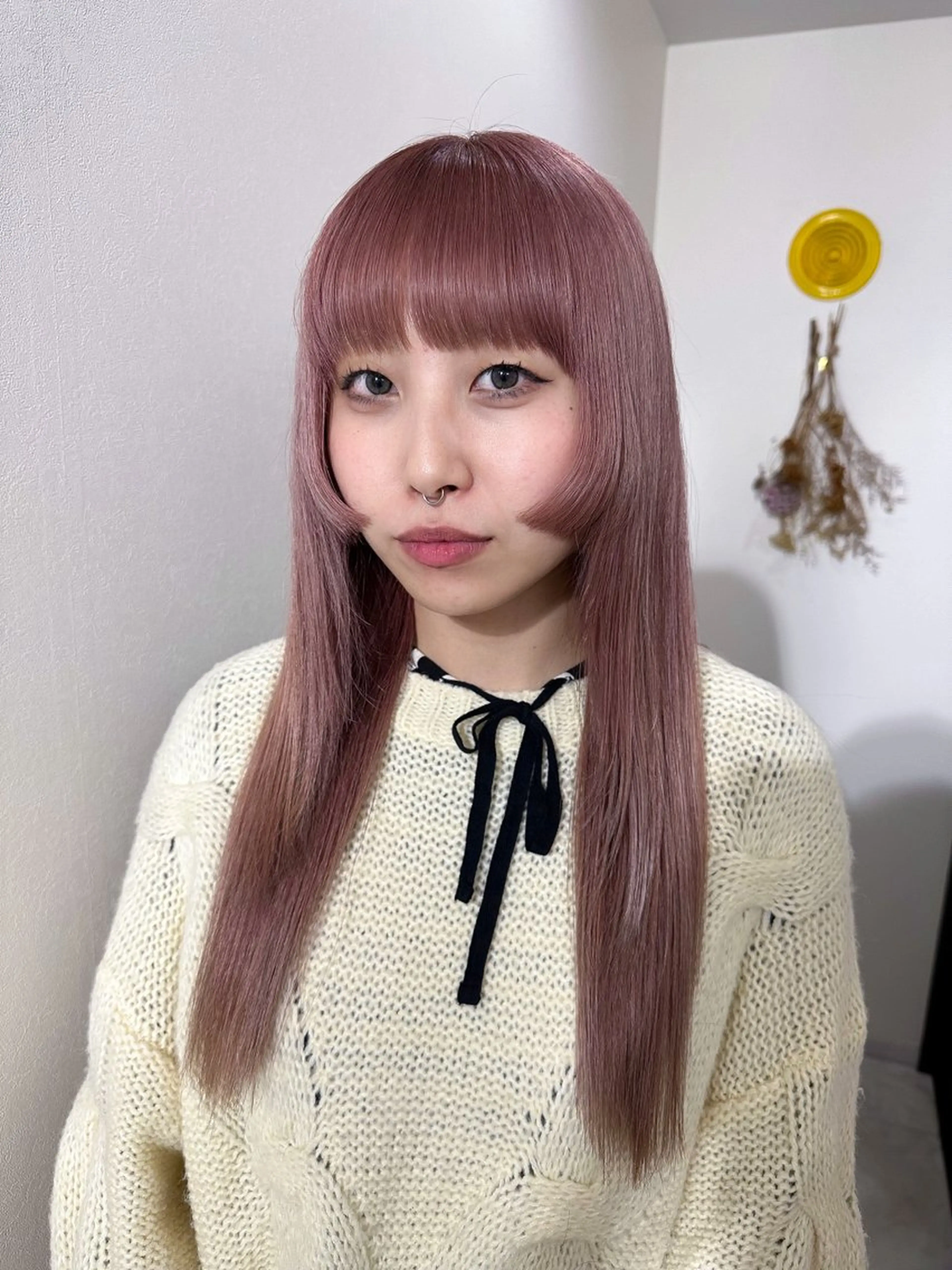 ロング カラー 桒村 沙綾のヘアスタイル
