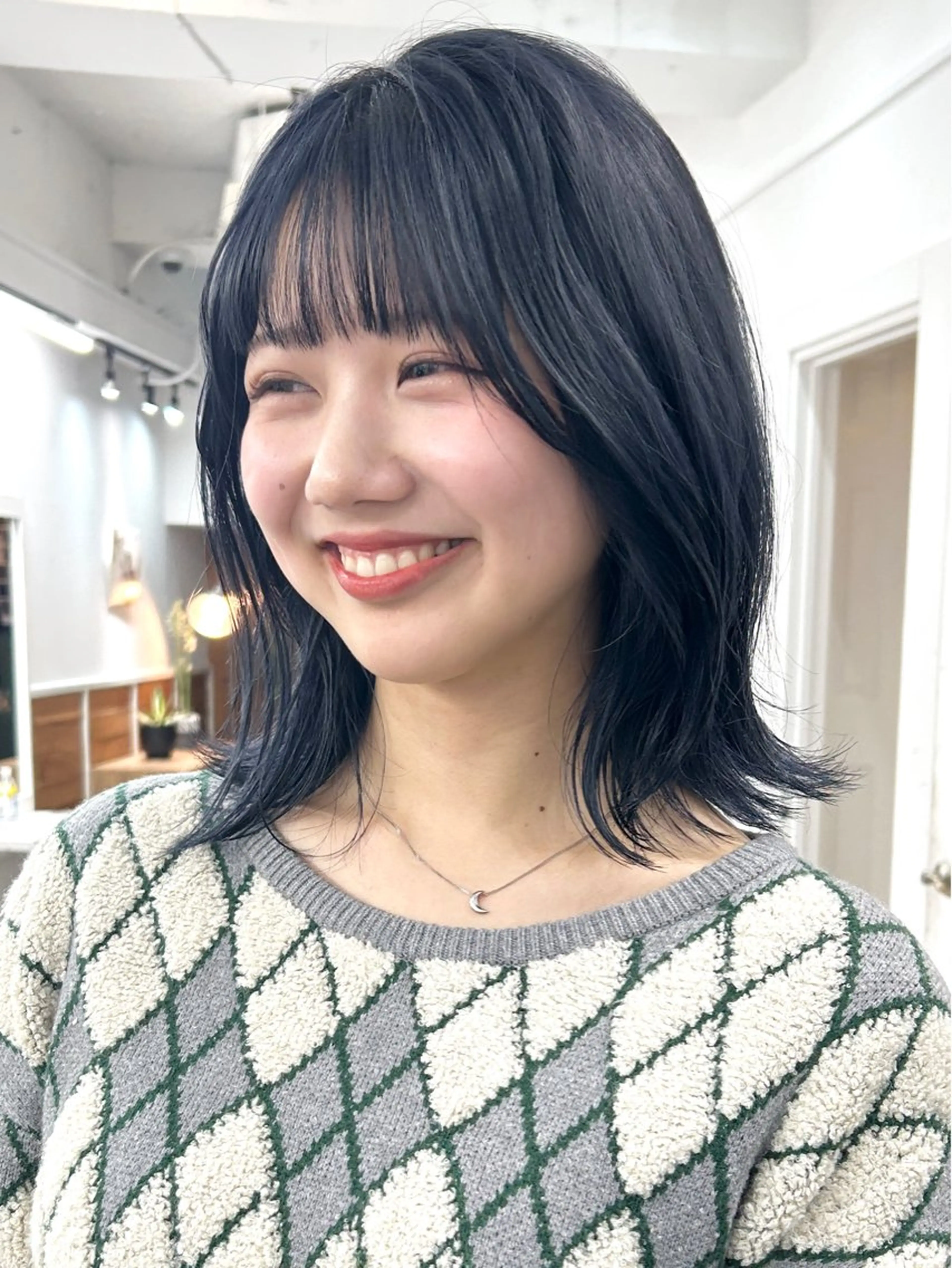 ミディアム カラー レイヤーボブ/ 艶カラー/サナ🌼のヘアスタイル