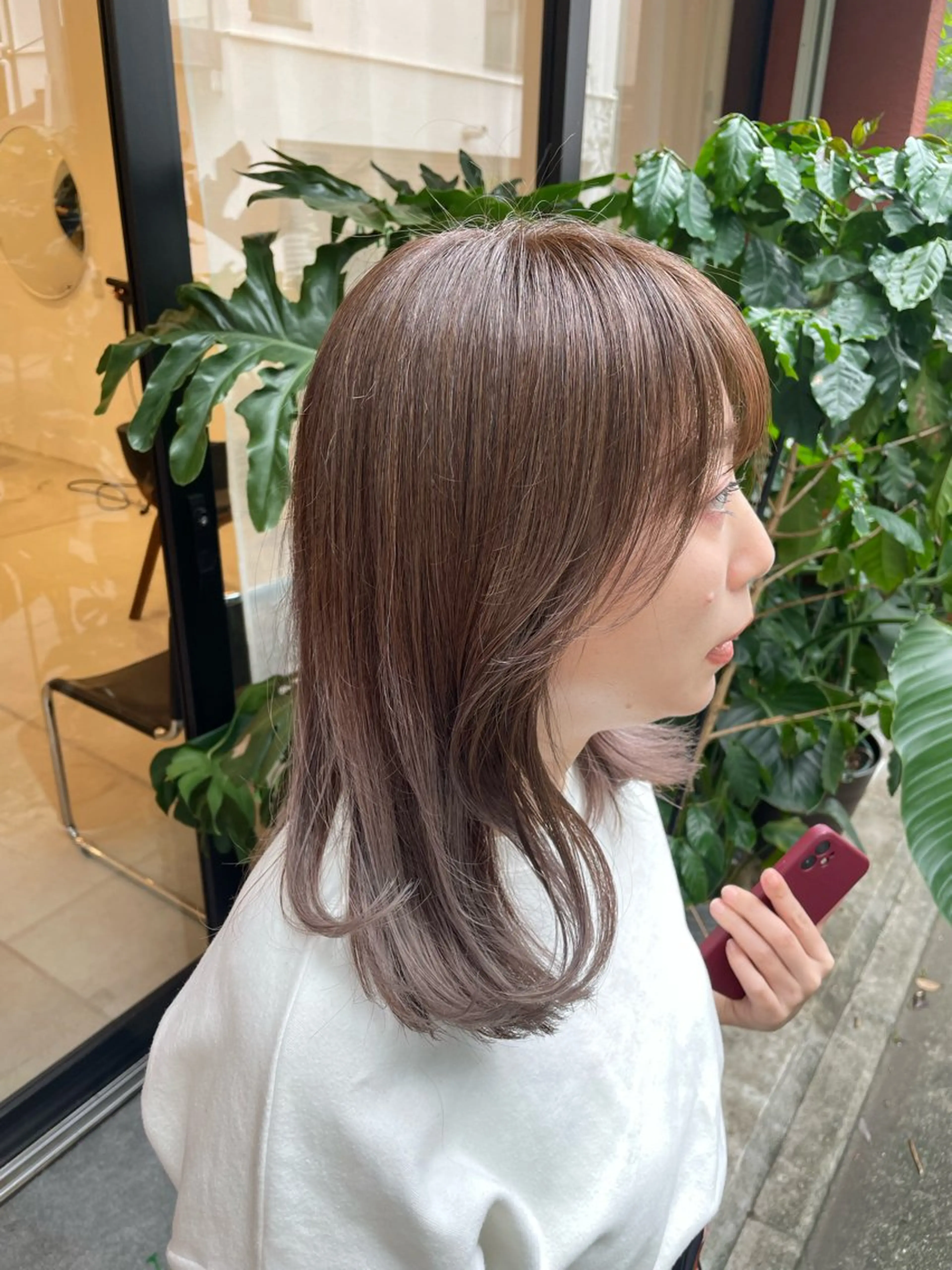 ミディアム ヘアカラー 韓国風パーマ/ヘア セット/店長みづきのヘアスタイル