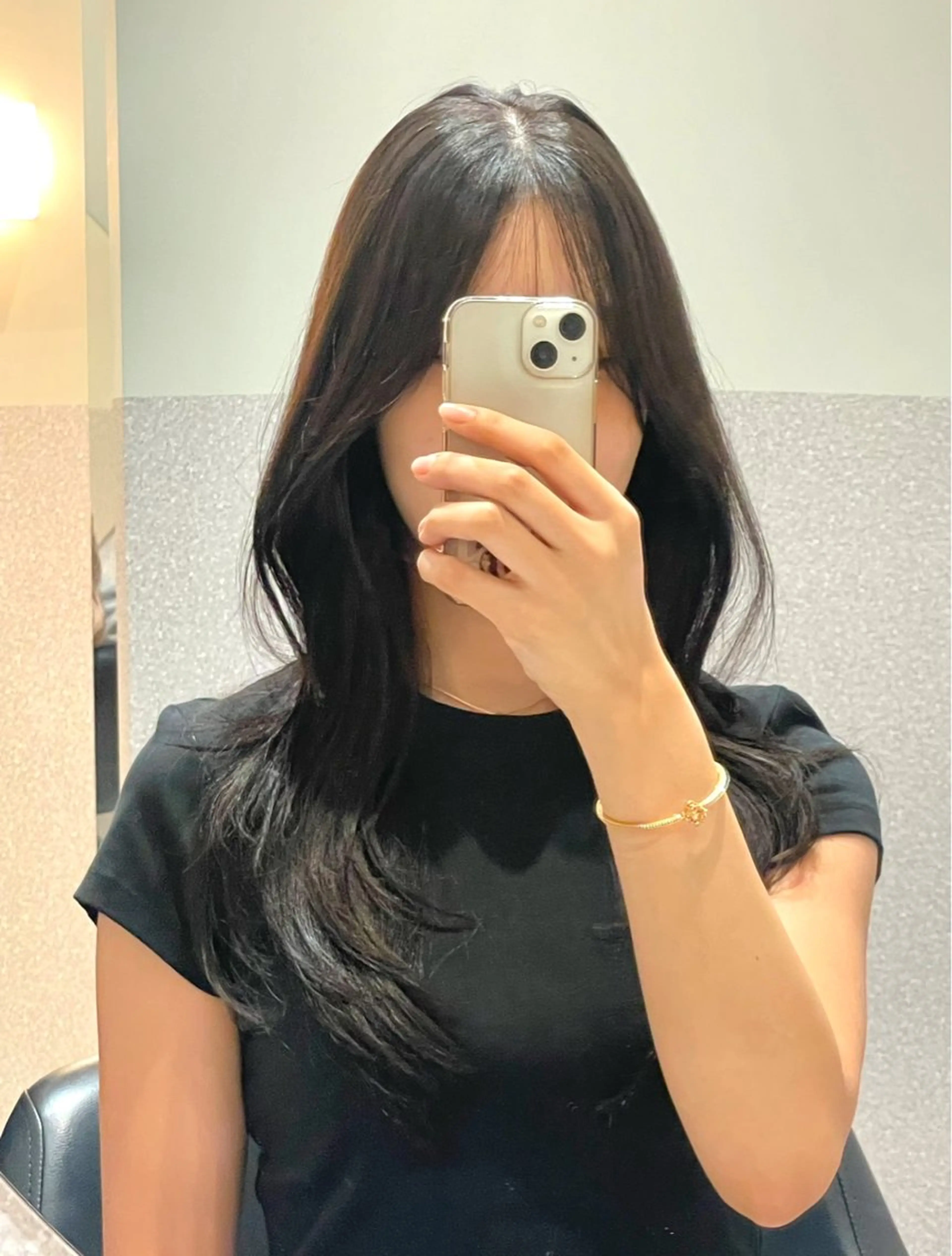 ロング ハッシュカット 韓国風ヘア レイヤーカット カット ヘアカラー トリートメント ❤︎︎韓国ヘア❤︎︎ 𝑺𝒉𝒊𝒉𝒐のヘアスタイル
