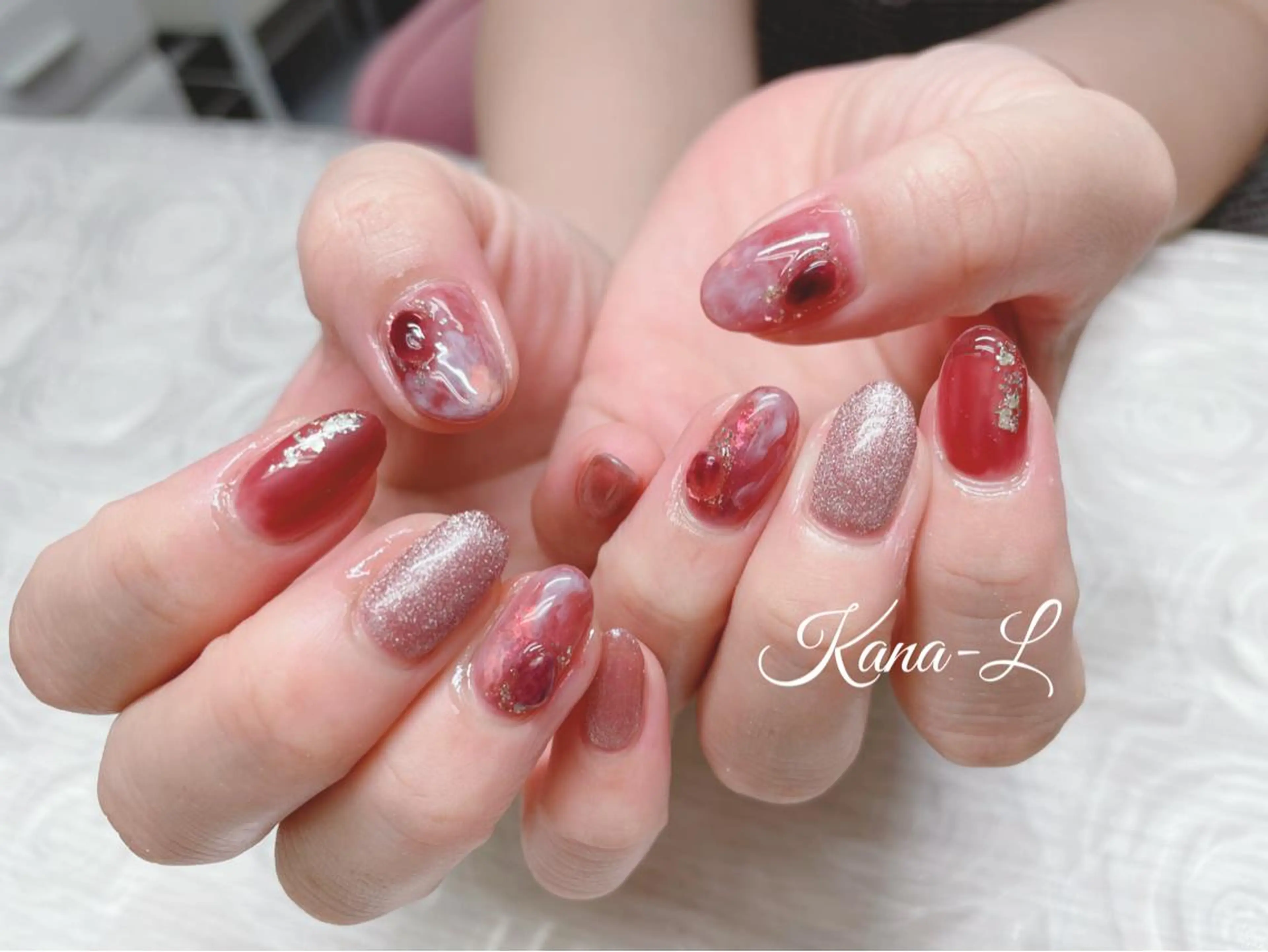 カラー ネイル ニュアンスネイル 芦辺 香奈のネイルデザイン