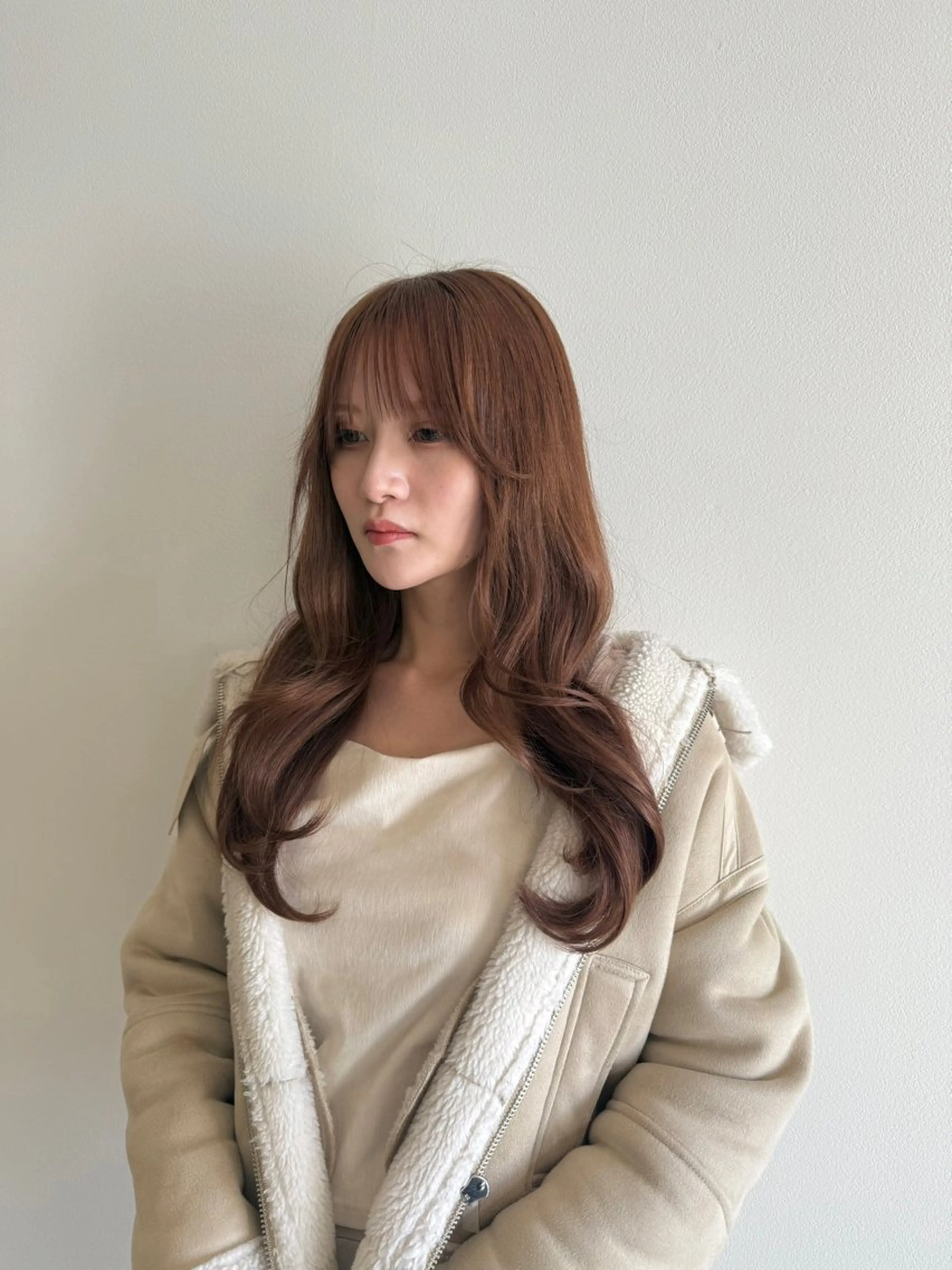 ロング レイヤーカット カット ヘアカラー トリートメント 髪質改善＊韓国ヘア＊ レイヤー＊IBUKIのヘアスタイル