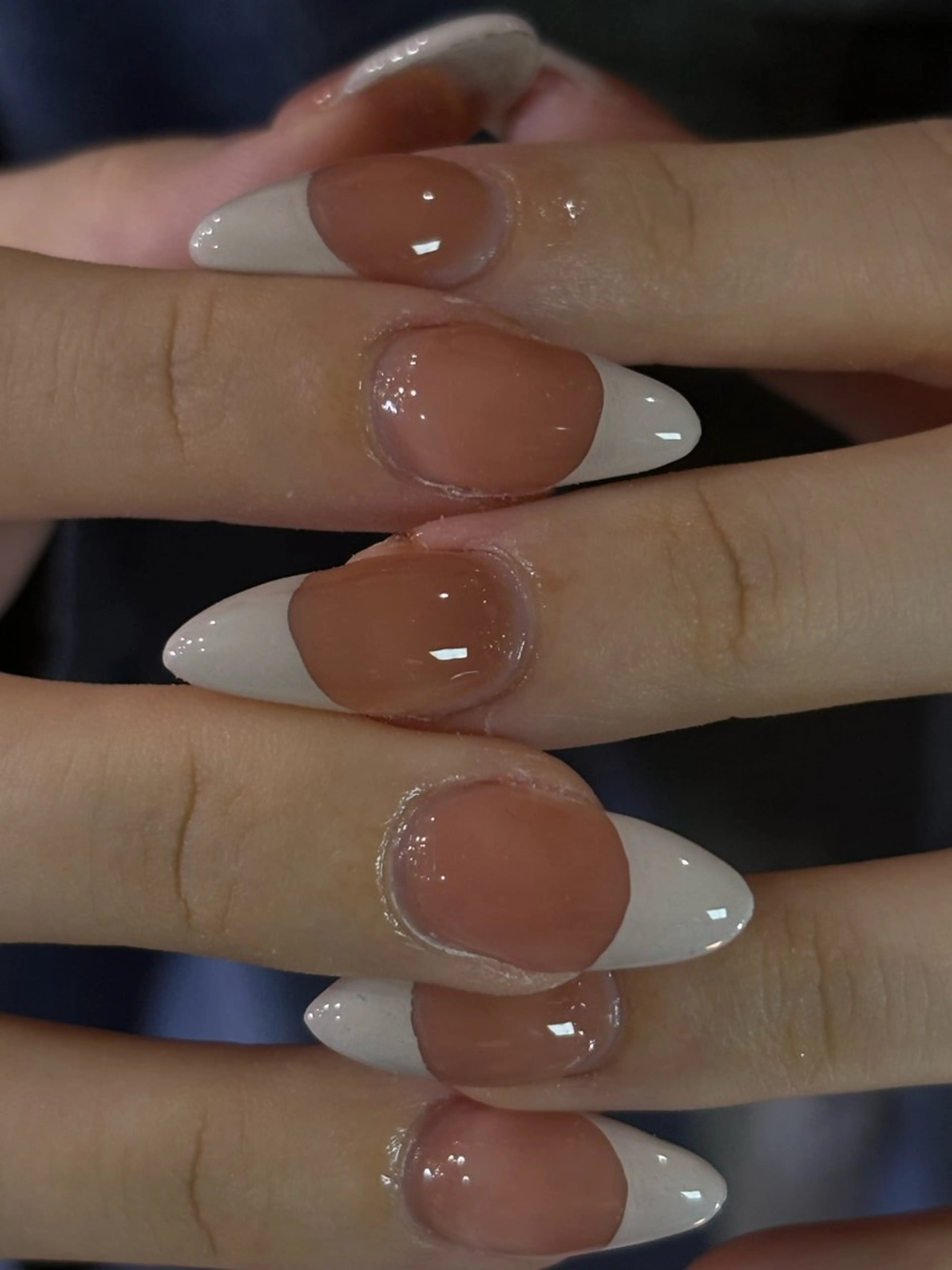 ネイル フレンチネイル Dark Honey Ivyのネイルデザイン