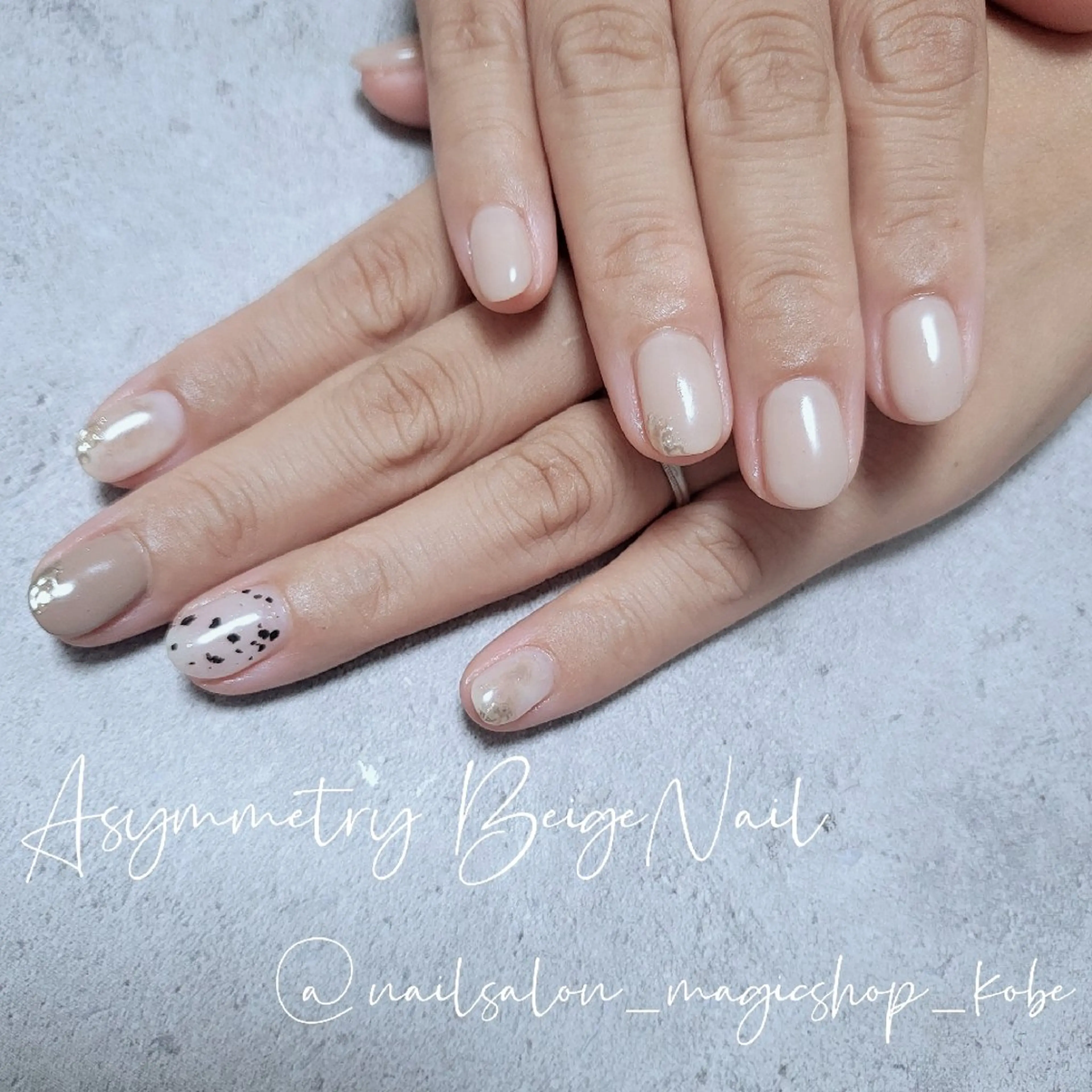 ネイル ジェルネイル ミラーネイル ニュアンスネイル ワンカラーネイル シンプルネイル ハンドネイル Nailsalon MagicShopのネイルデザイン