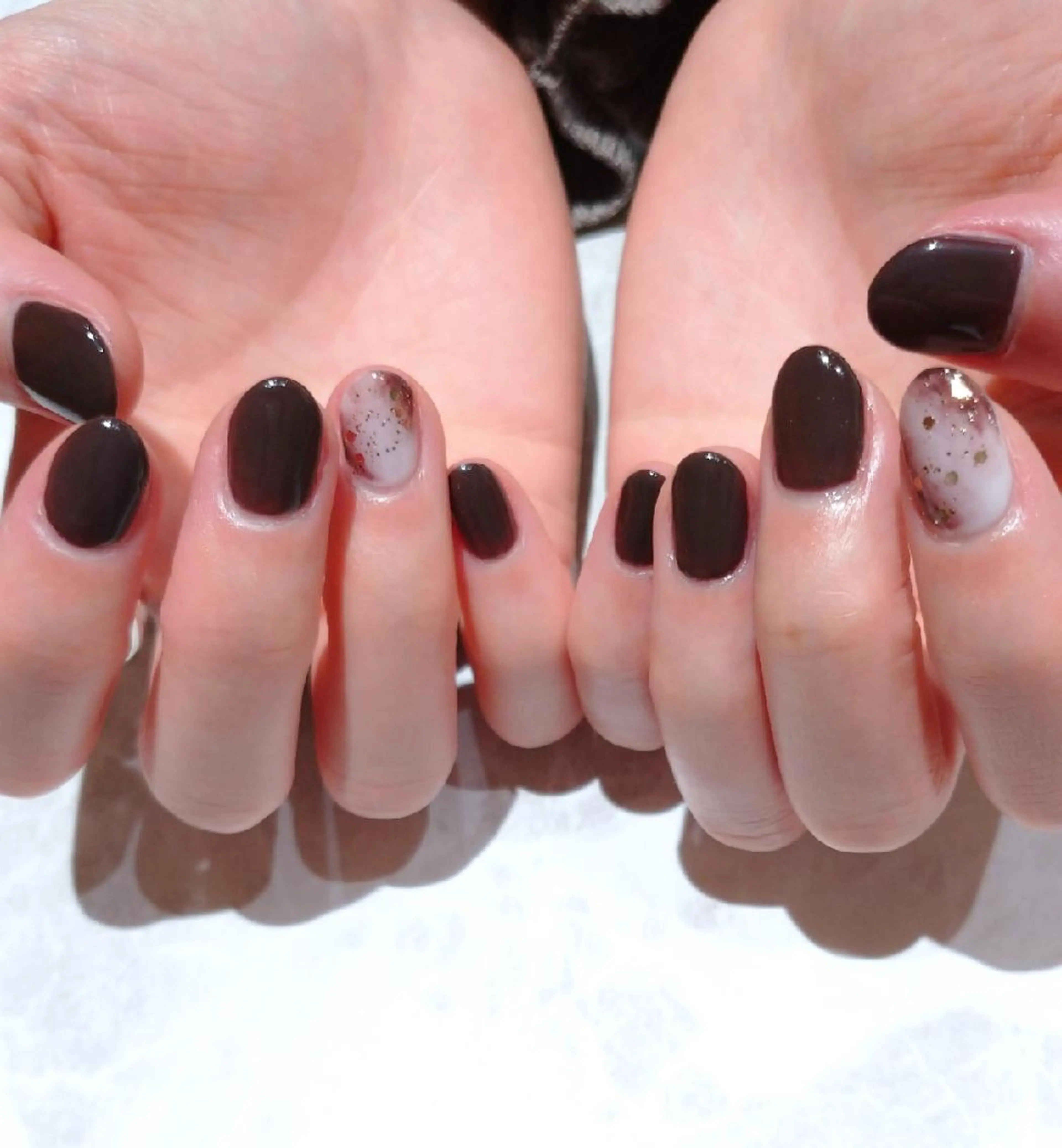 ネイル キラキラネイル シンプルネイル 會田 瑠衣のネイルデザイン