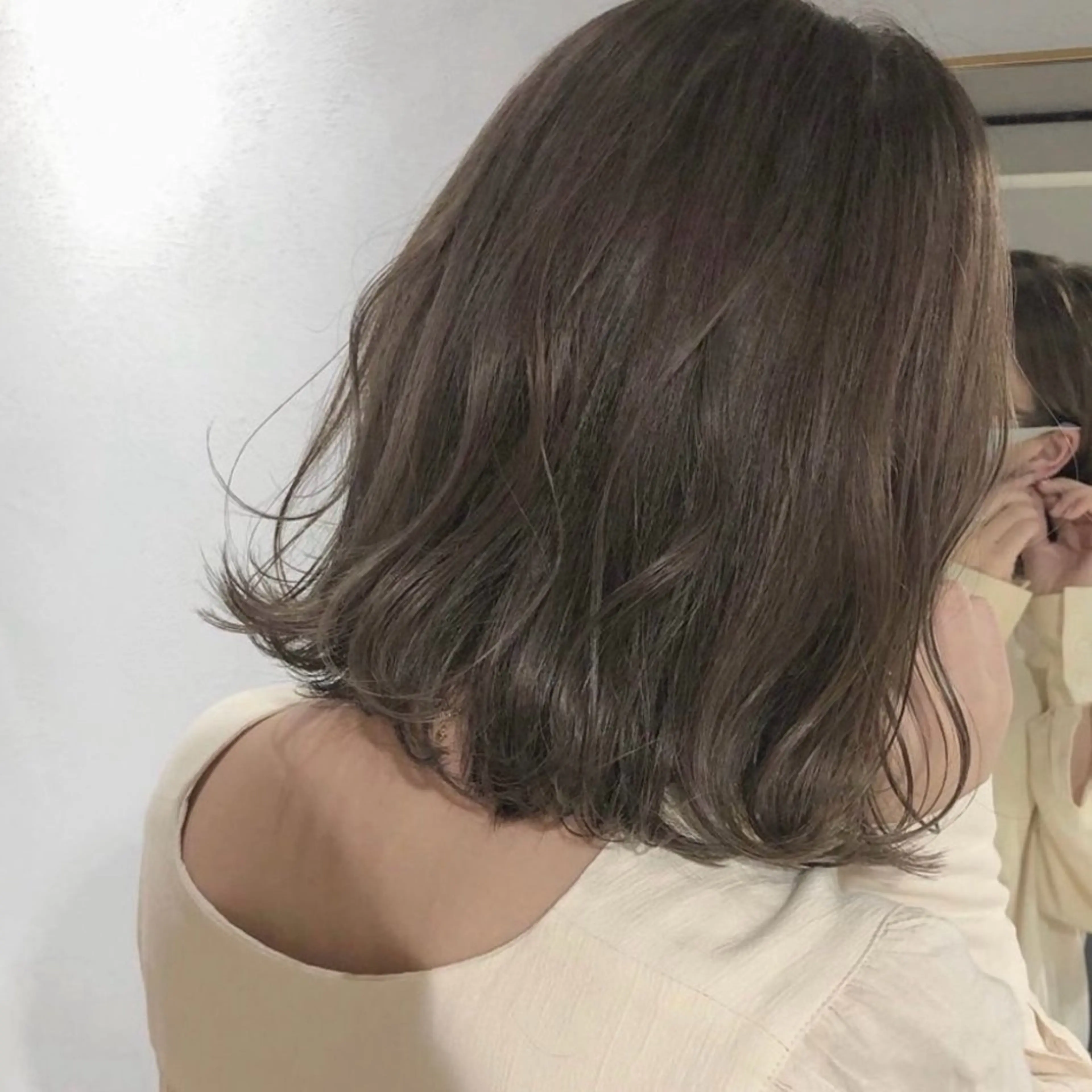 セミロング カラー akane/ボブ /オリーブベージュのヘアスタイル