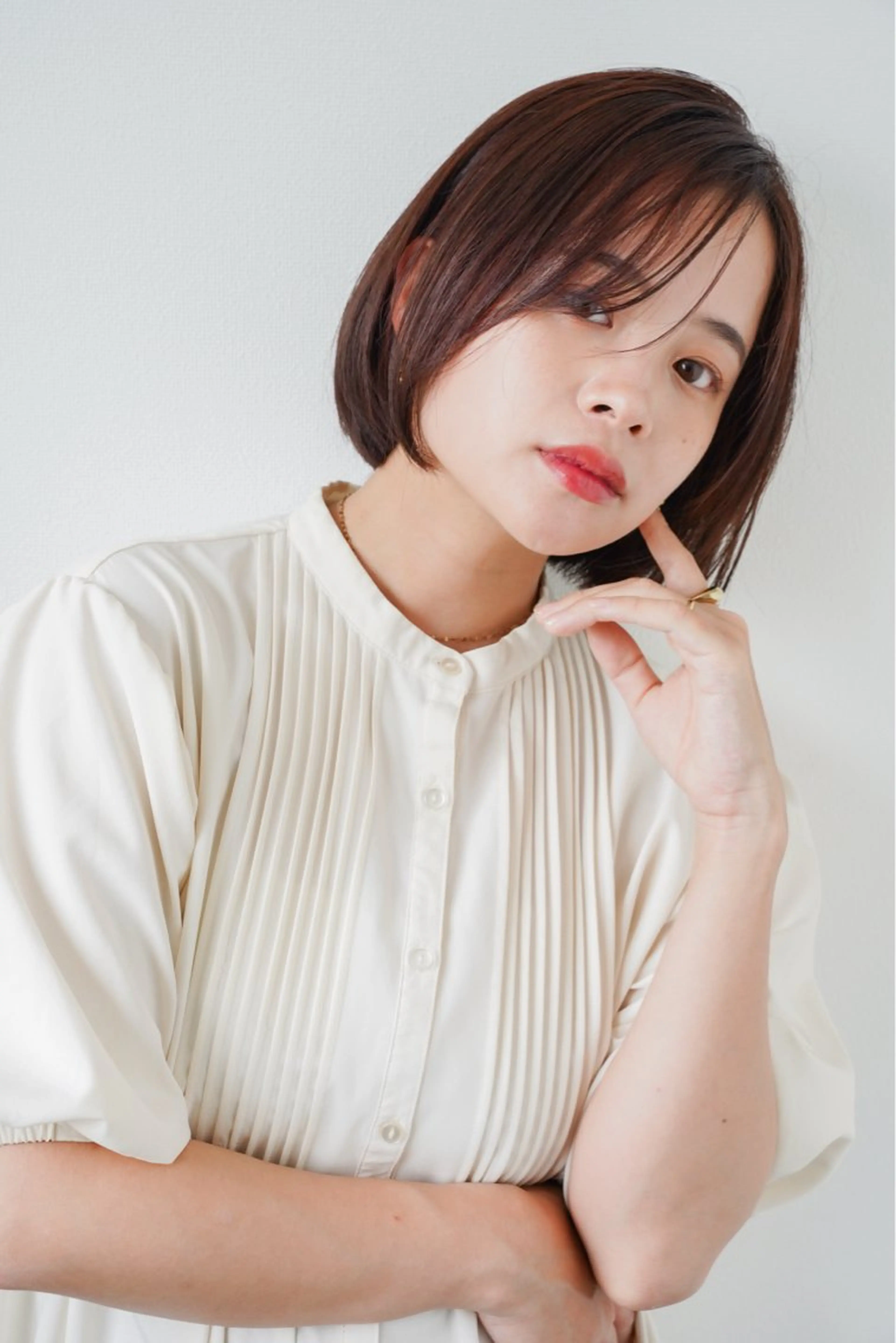 ショート カラー ボブ 大石 隼也のヘアスタイル