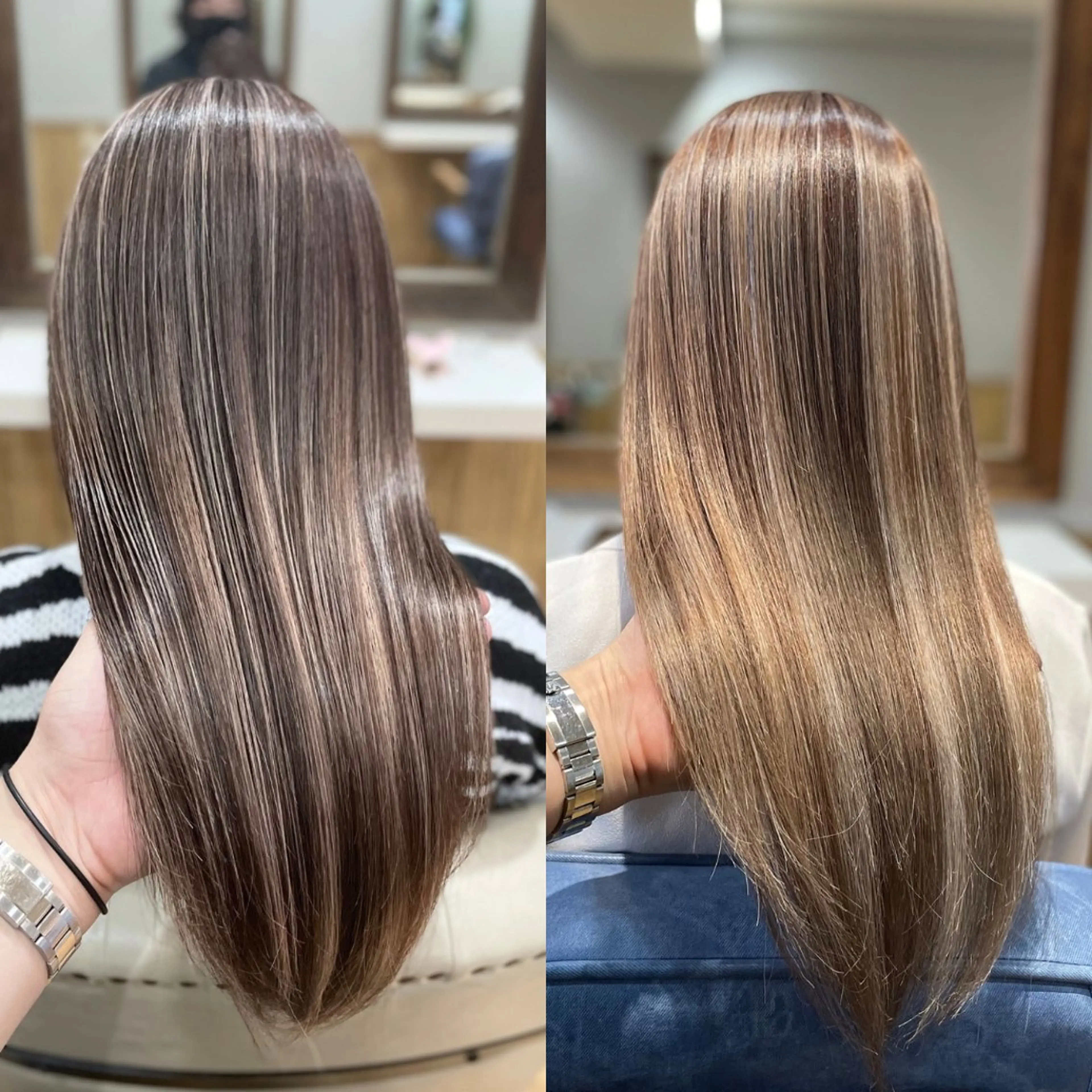 セミロング ハイライト レイヤーカット 村松圭介 立川駅徒歩3分のヘアスタイル