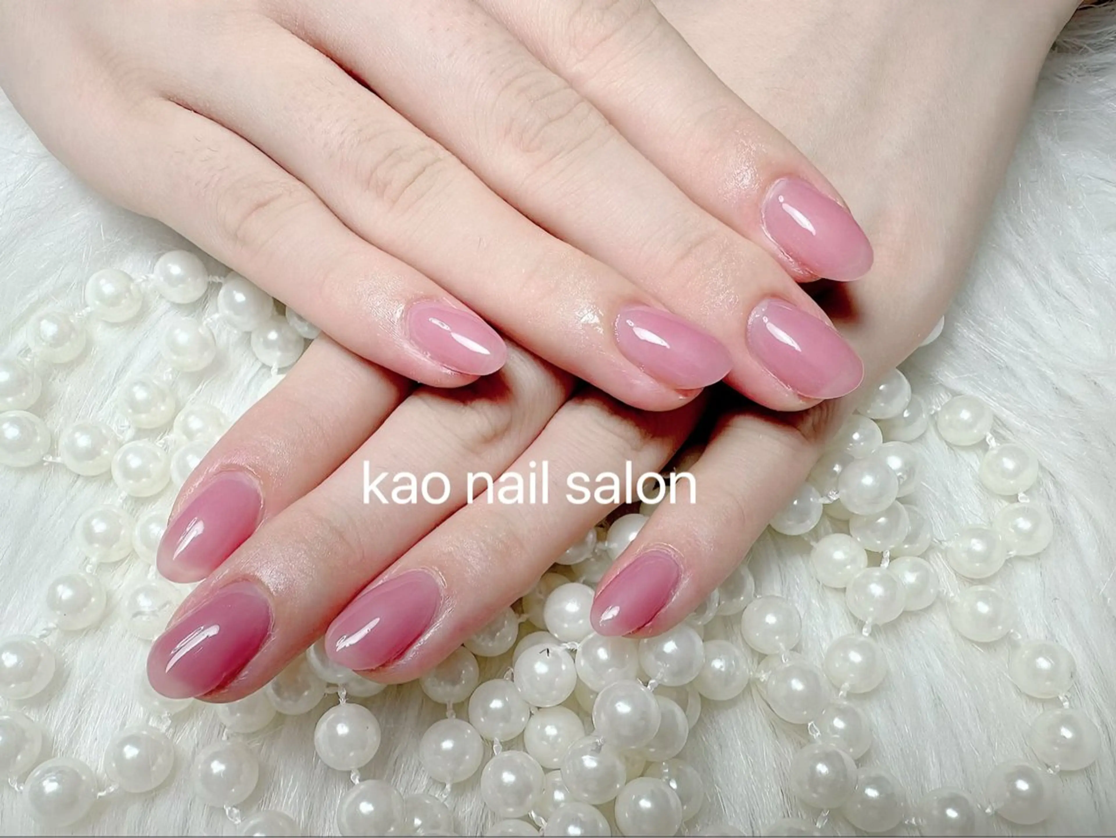 ネイル ジェルネイル ワンカラーネイル パラジェル kao nail マグネット/長さだしのネイルデザイン