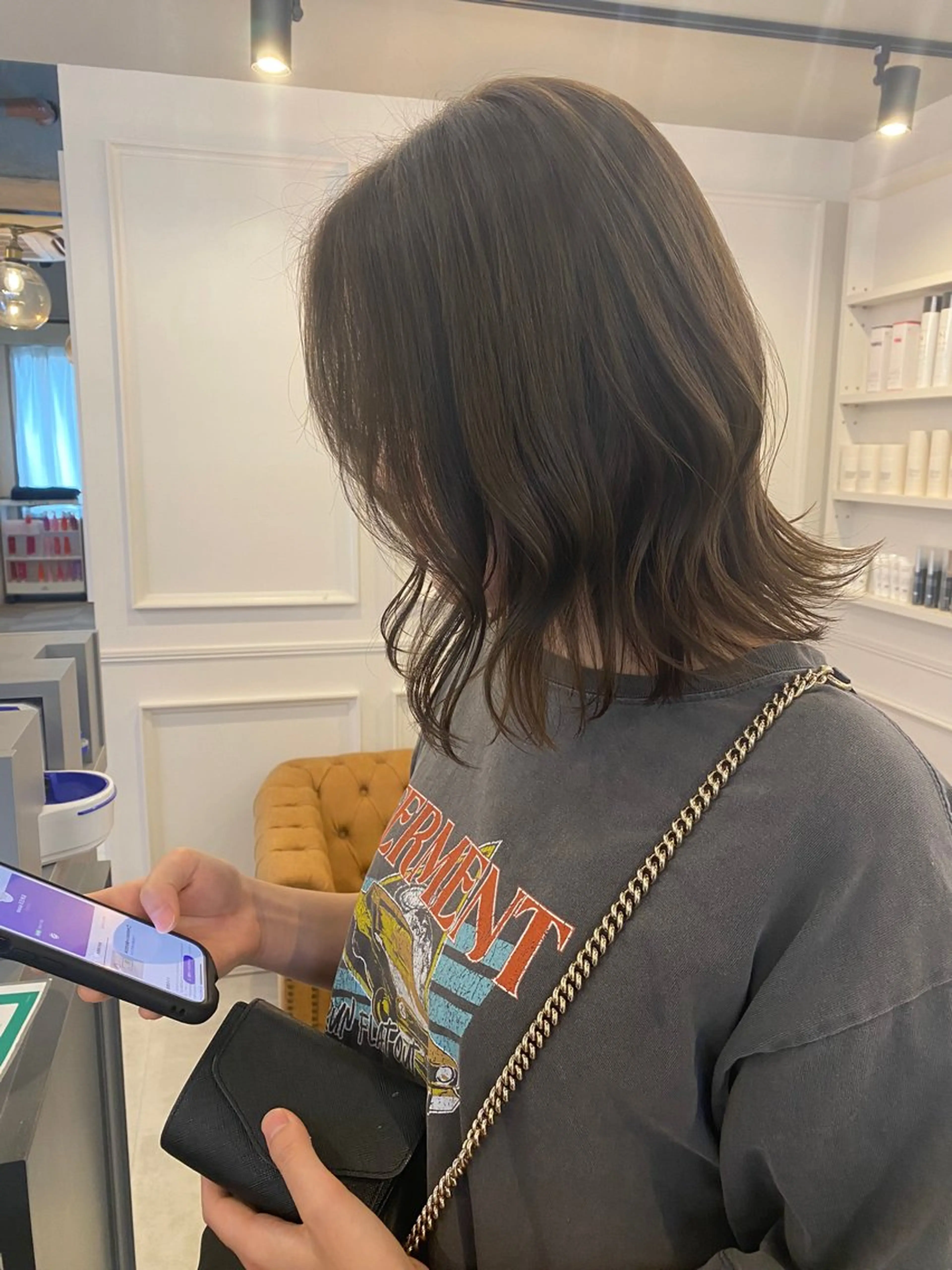 ミディアム カット ヘアカラー トリートメント HARUKA🍒 toccaのヘアスタイル