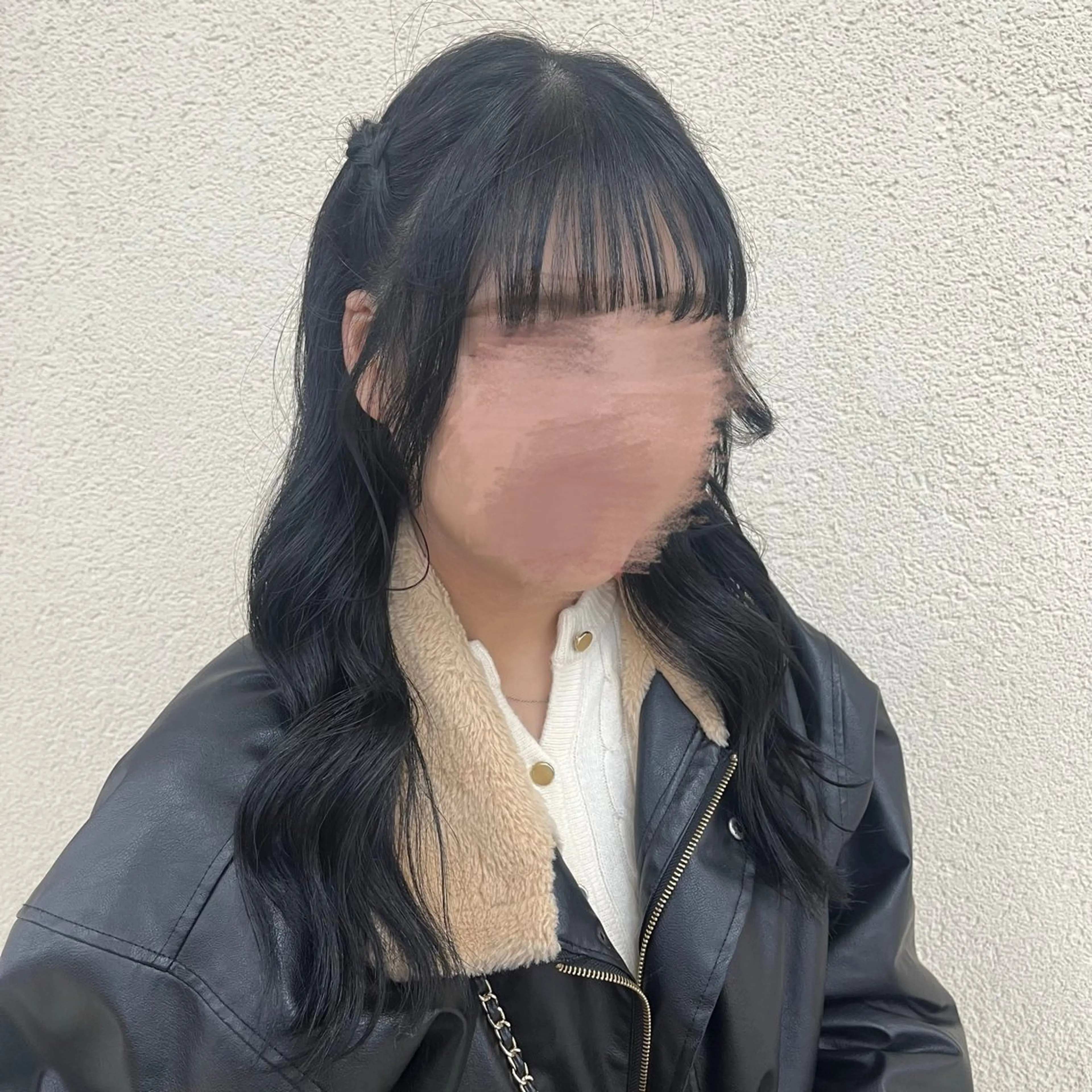 セミロング カラー ダークグレー ダークグレージュ グレージュ カット ヘアカラー 顔周りカット/ 透明感カラー/ユナのヘアスタイル