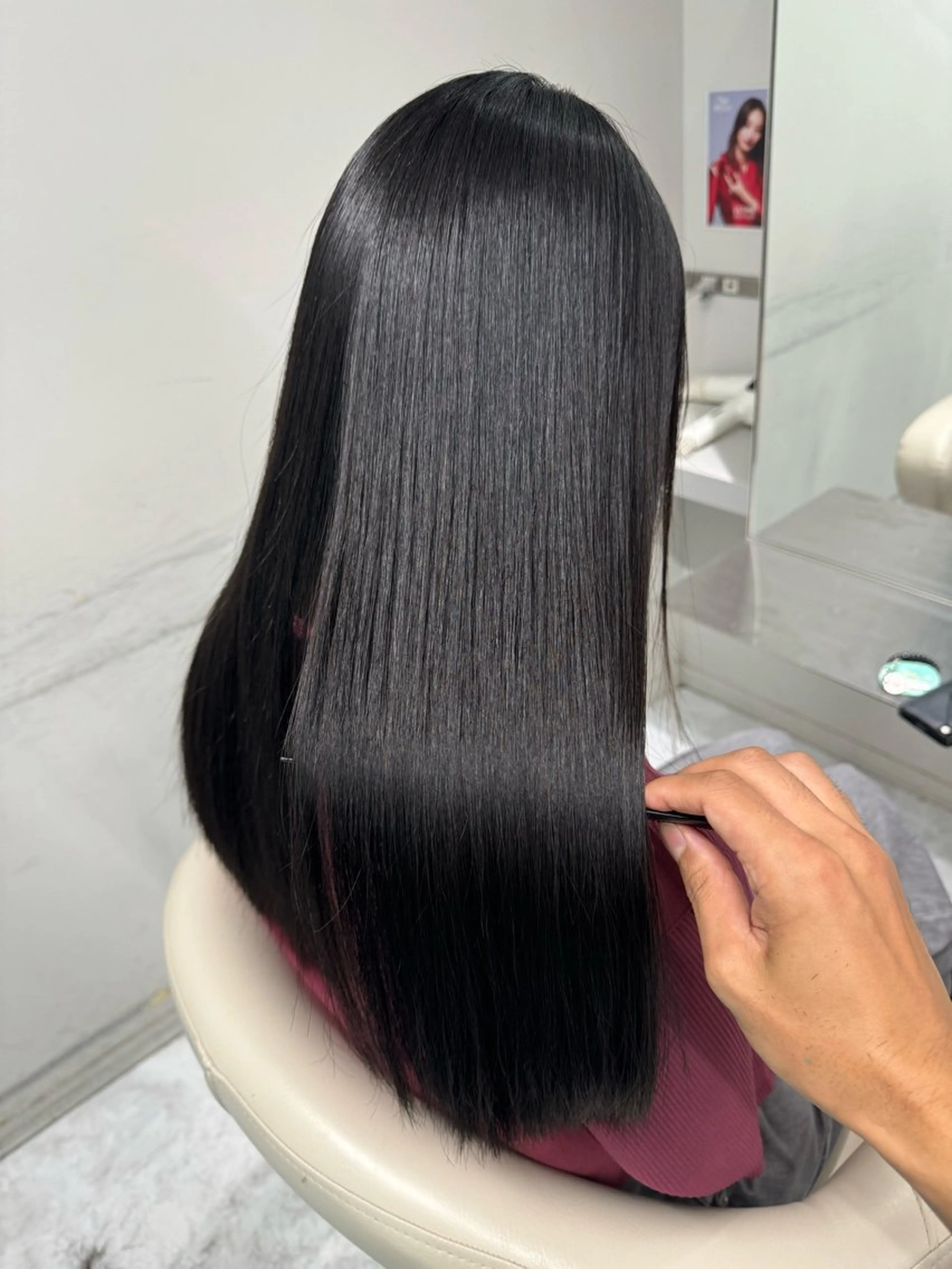 ロング 髪質改善 縮毛矯正 トリートメント 髪質改善ストレート/レイヤーカット/Lee Horie所属・髪質改善/縮毛矯正 心斎橋/池本有宏のヘアスタイル