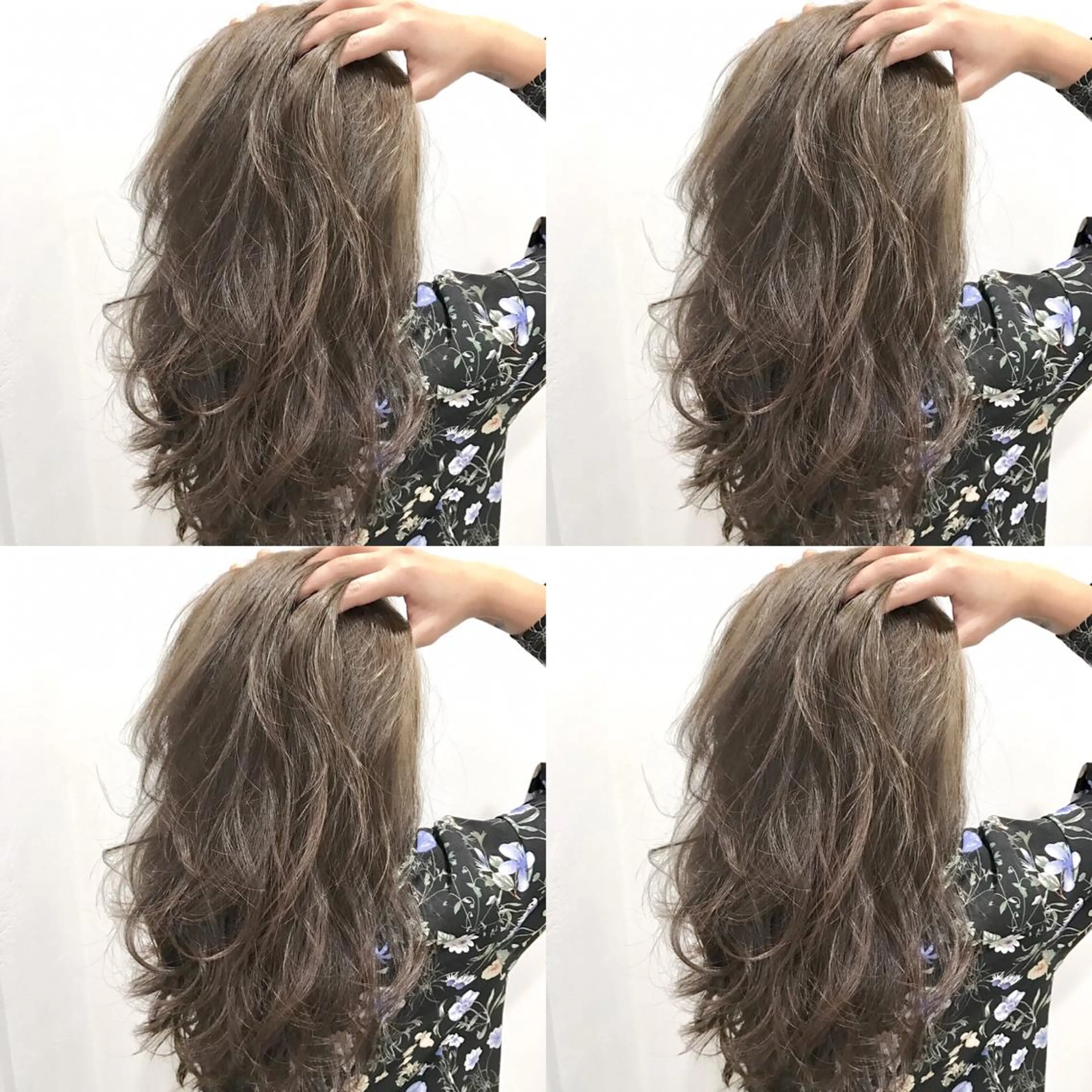 ロング カラー アッシュ ブリーチ ブルーカラー ブルーアッシュ ブリーチなしカラー 井坂 弘人のヘアスタイル