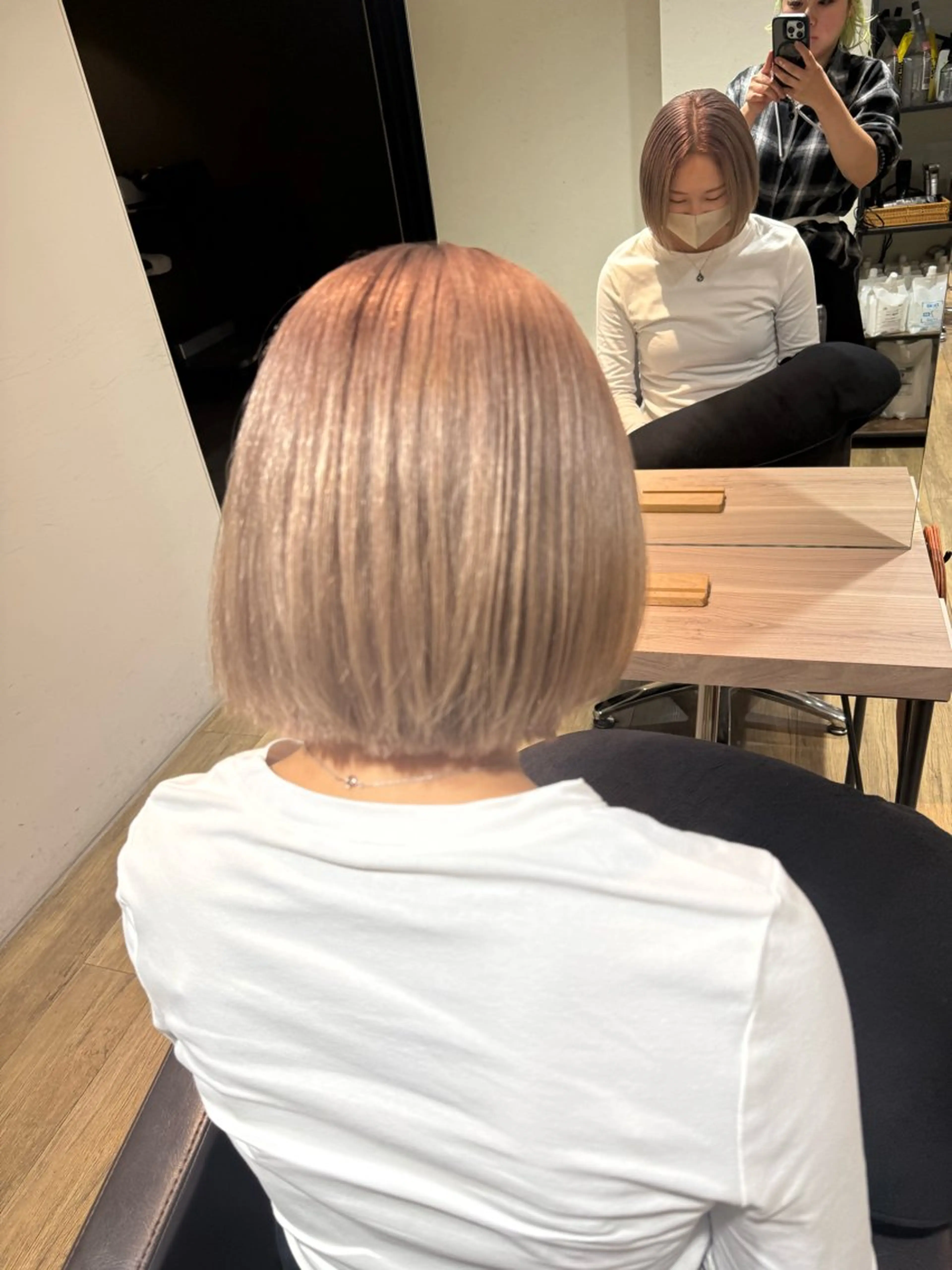 ミディアム ヘアカラー 川畑 心子のヘアスタイル