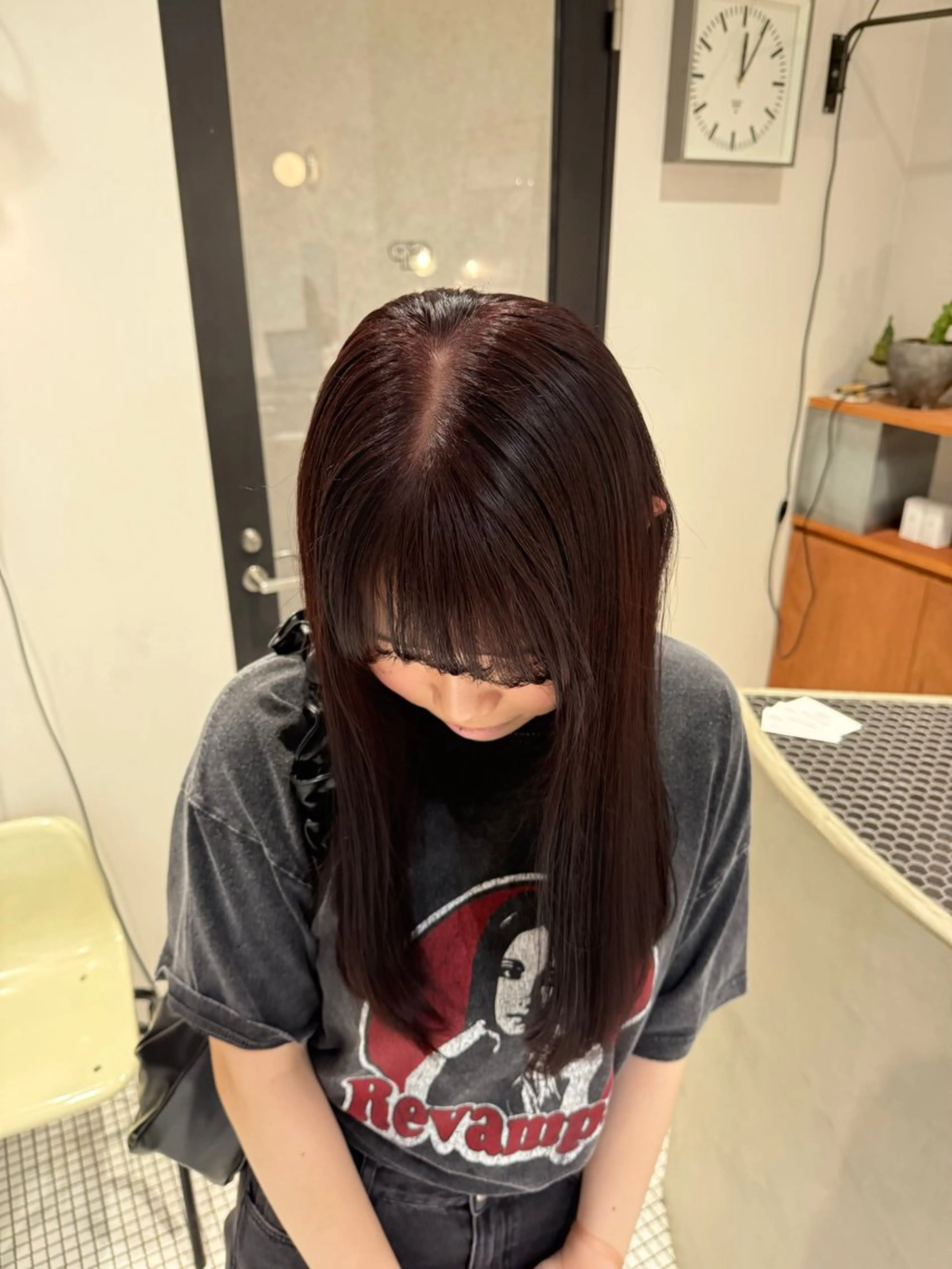 ロング カラー ブラウンカラー レッドカラー ヘアカラー トリートメント コノカ/暖色カラー/ 透明感カラーのヘアスタイル