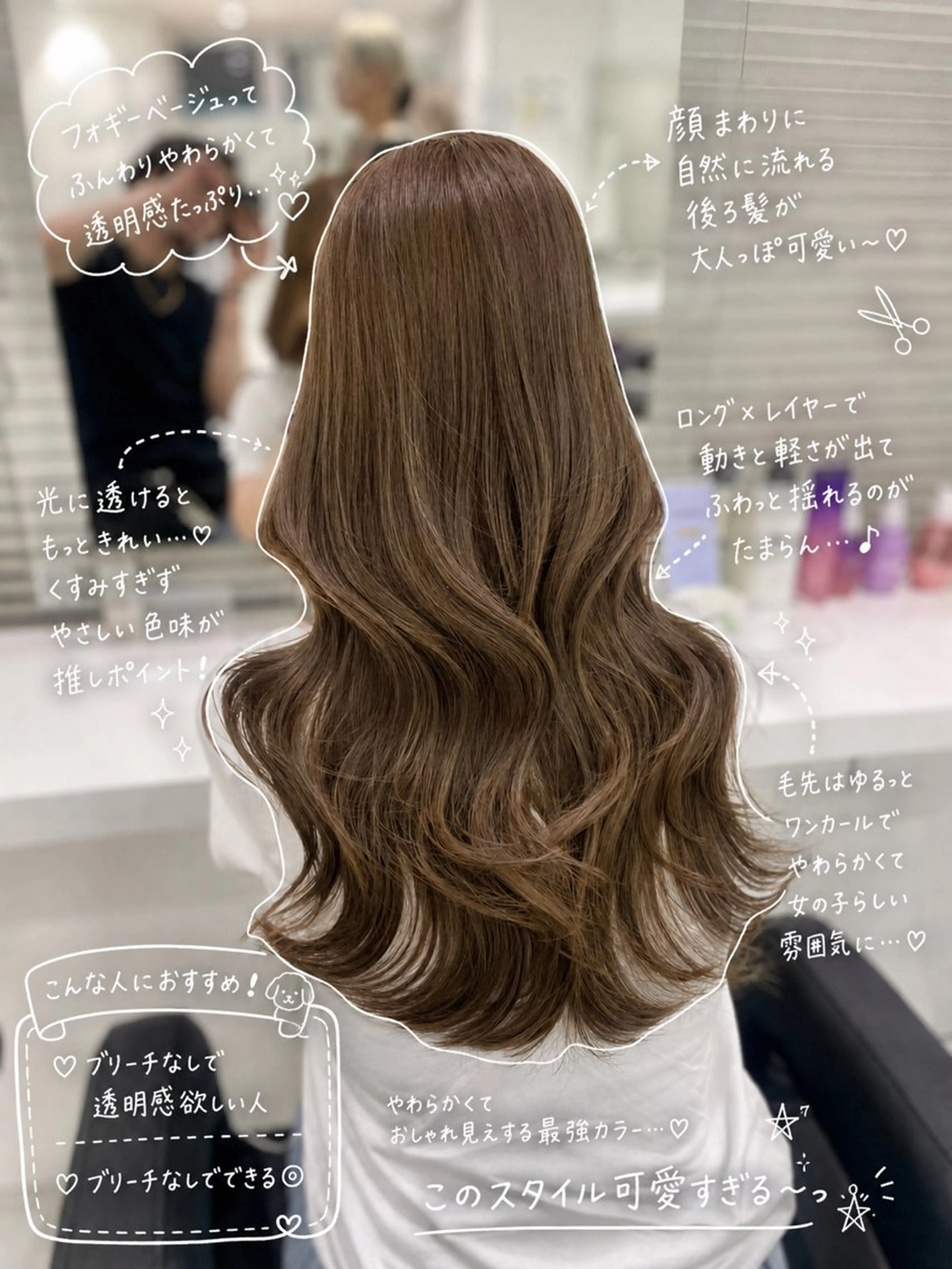 ロング カラー ヘアカラー トリートメント ヘッドスパ 🌿透明感赤み消し Keishin🌿のヘアスタイル