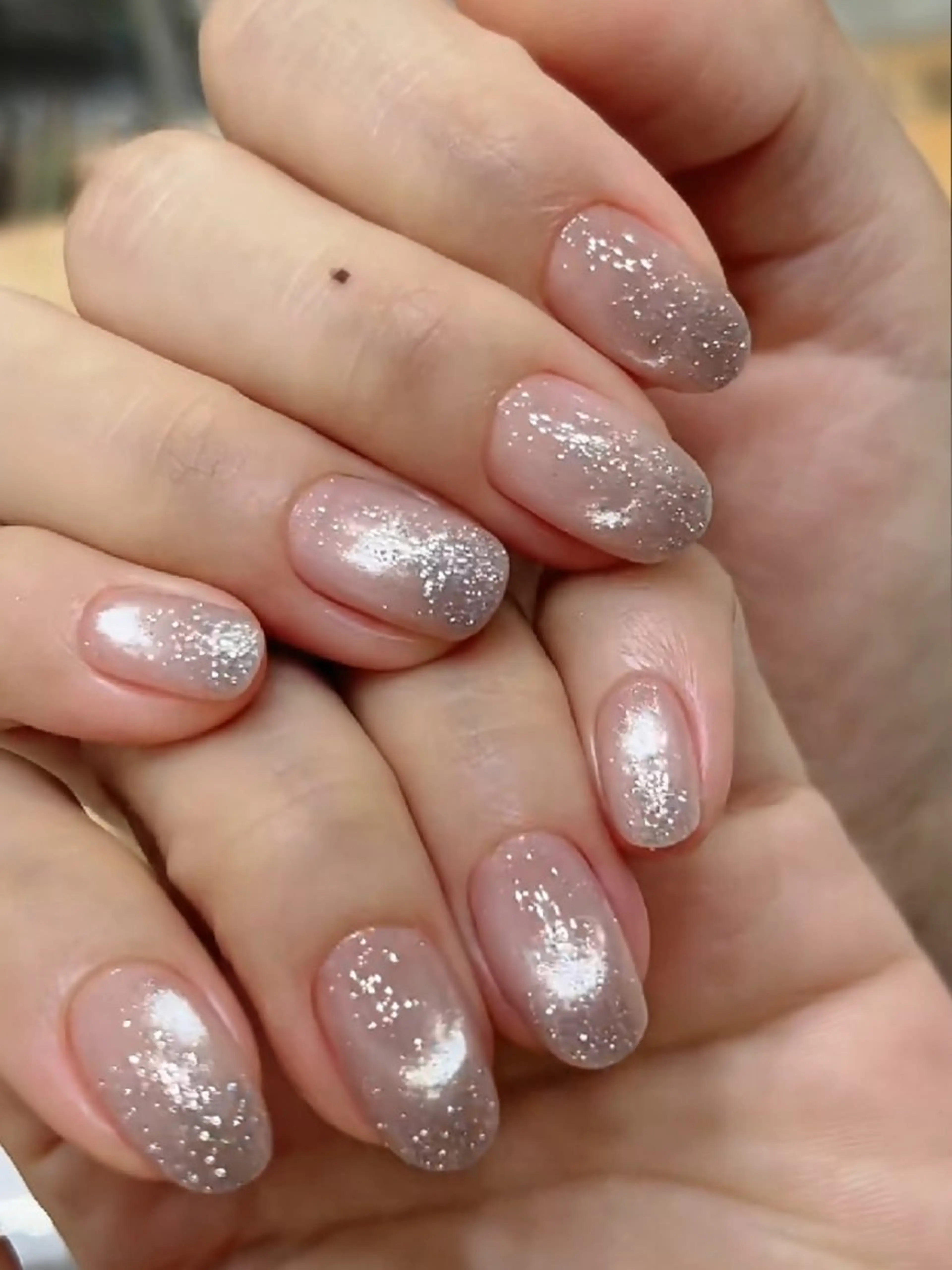 マグネットベースカラー+ラメグラテーションの写真