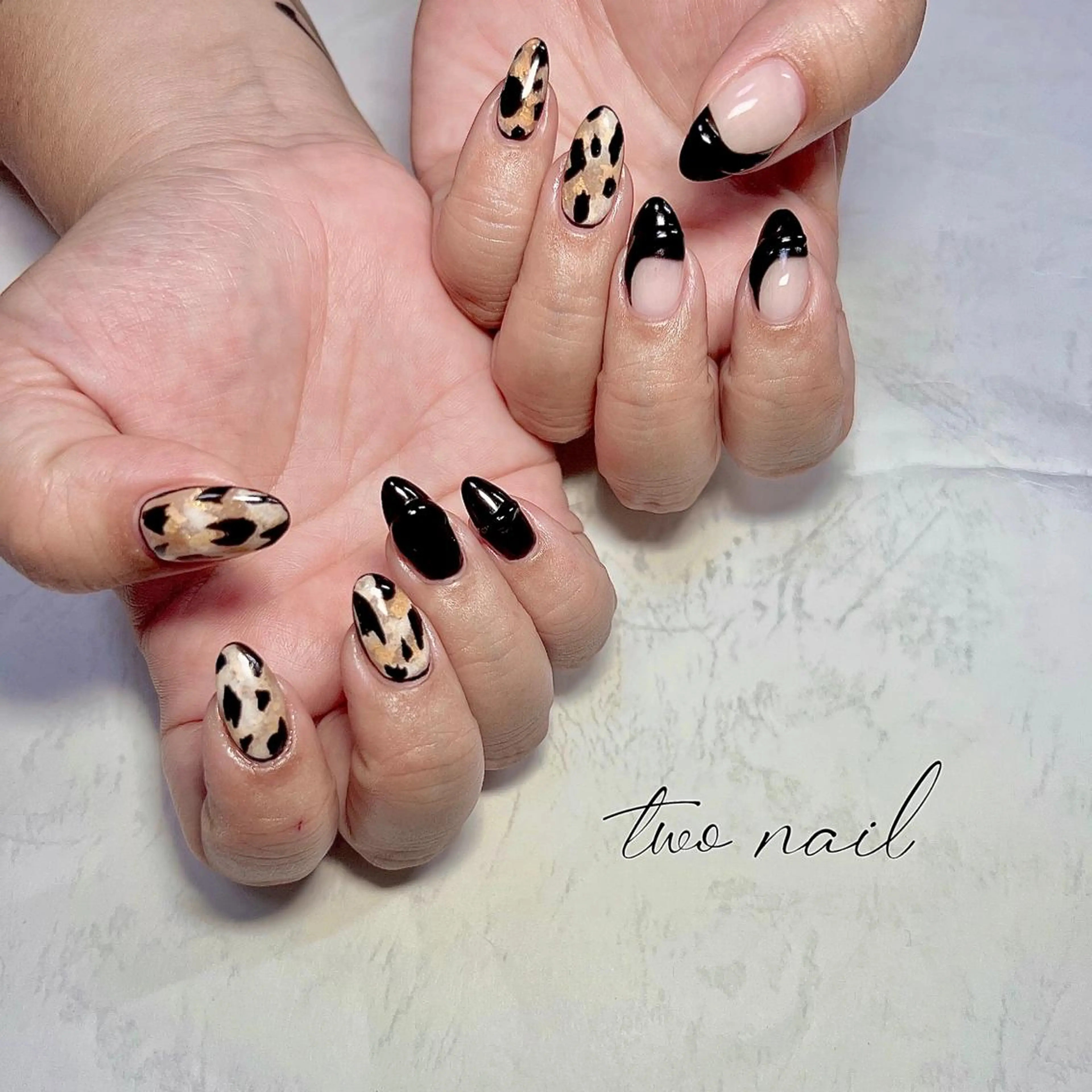 ネイル アートネイル フットネイル ハート ニュアンスネイル ホワイト two nailのネイルデザイン