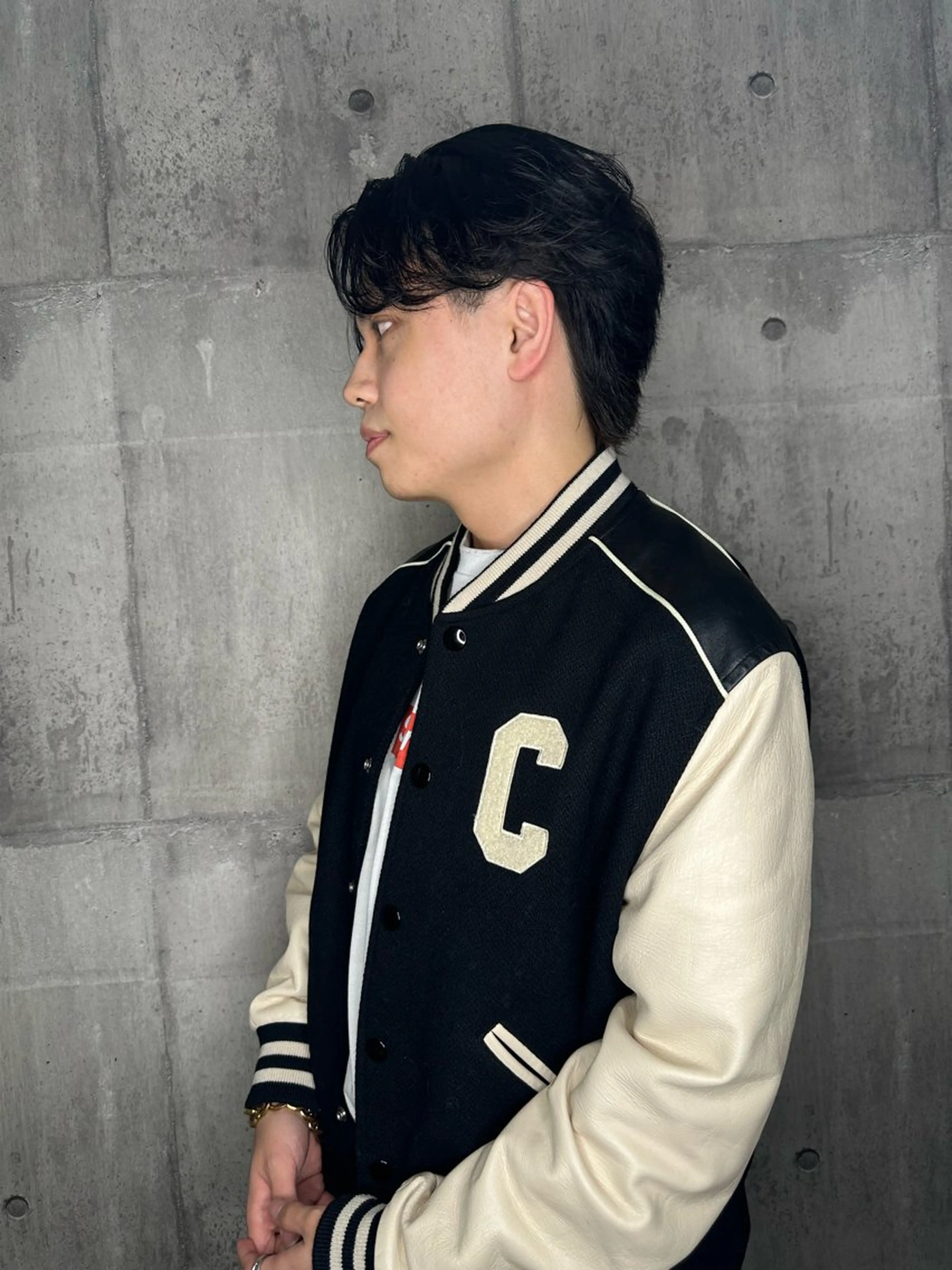 ヘアアレンジ メンズ センターパート メンズウルフカット ウルフカット メンズヘア静岡 ✂︎Ryuheiのヘアスタイル